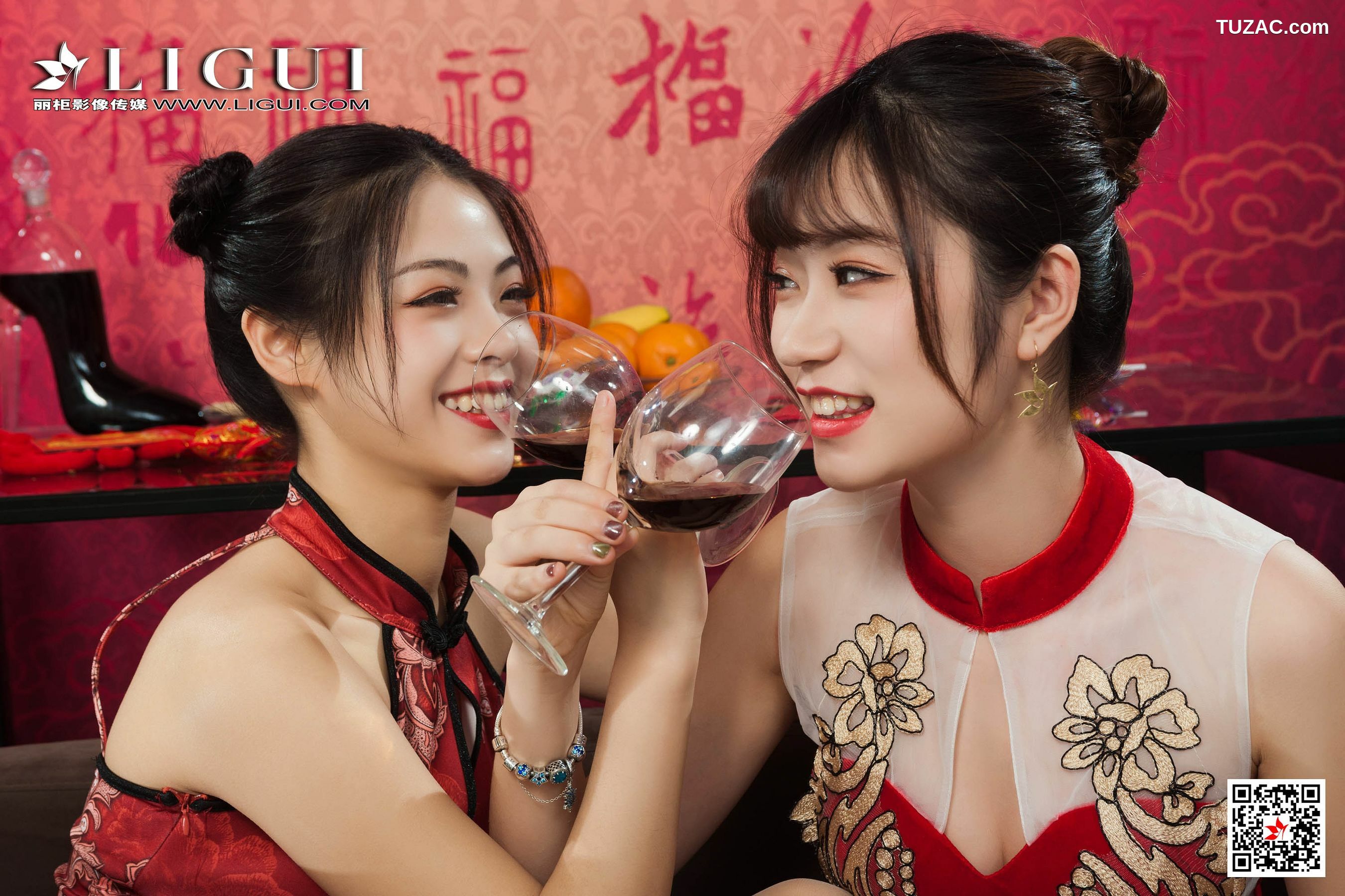 丽柜_潘潘&amp;amp;安娜《旗袍姐妹花庆新年》 写真集[82P]