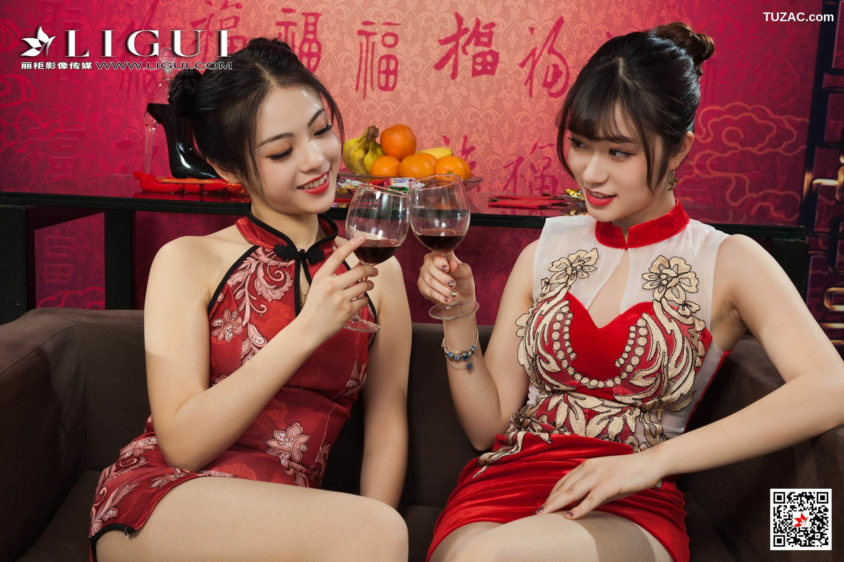 丽柜_潘潘&amp;amp;安娜《旗袍姐妹花庆新年》 写真集[82P]
