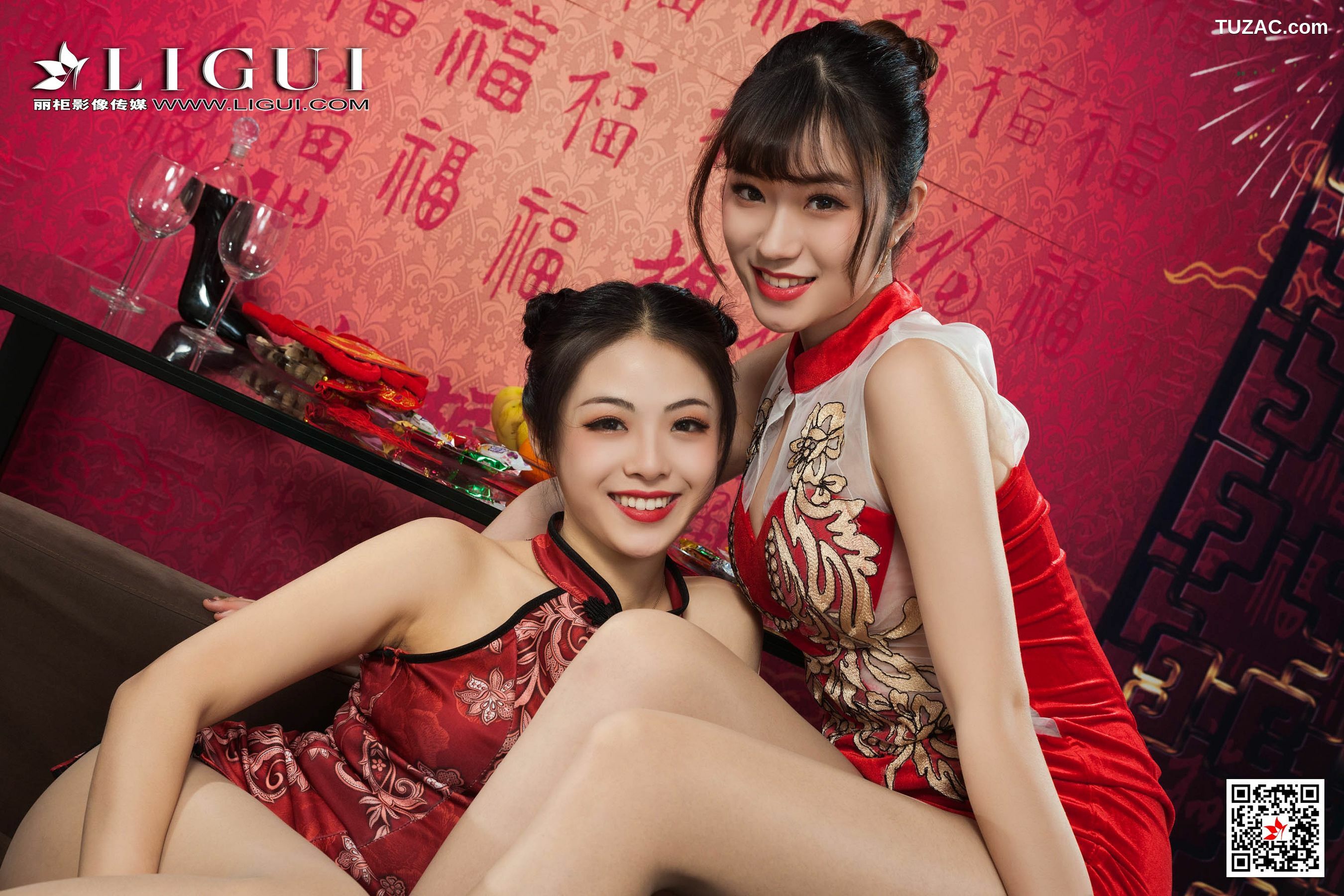 丽柜_潘潘&amp;amp;安娜《旗袍姐妹花庆新年》 写真集[82P]