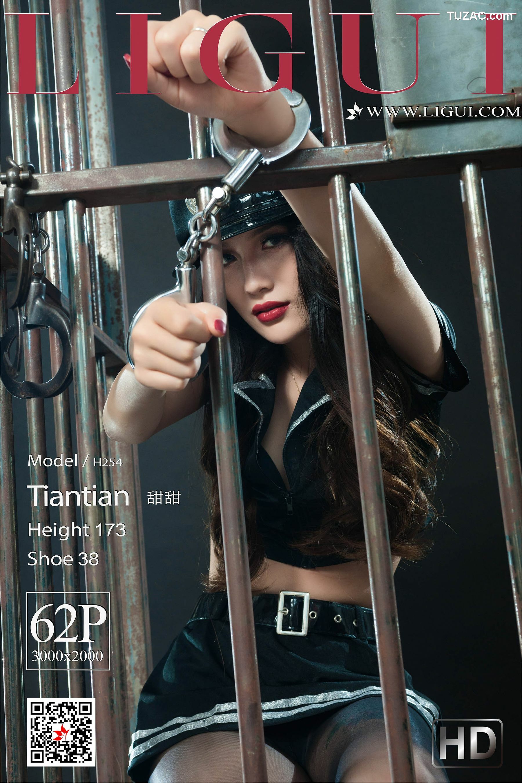 丽柜_甜甜《监狱黑丝镣铐女警》 网络丽人 写真集[62P]