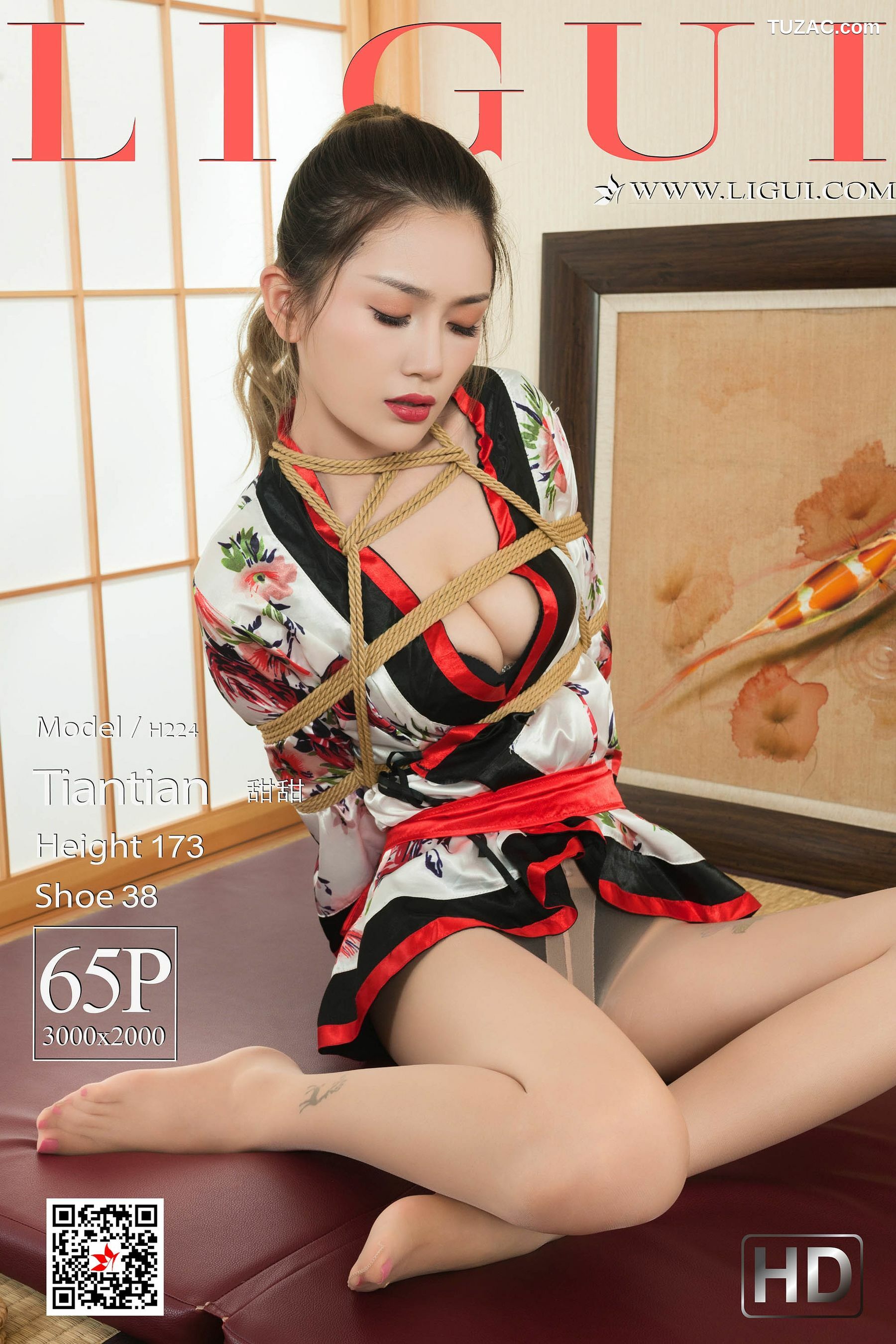 丽柜_甜甜《绳艺捆绑丝袜人体摄影》 写真集 [66P]