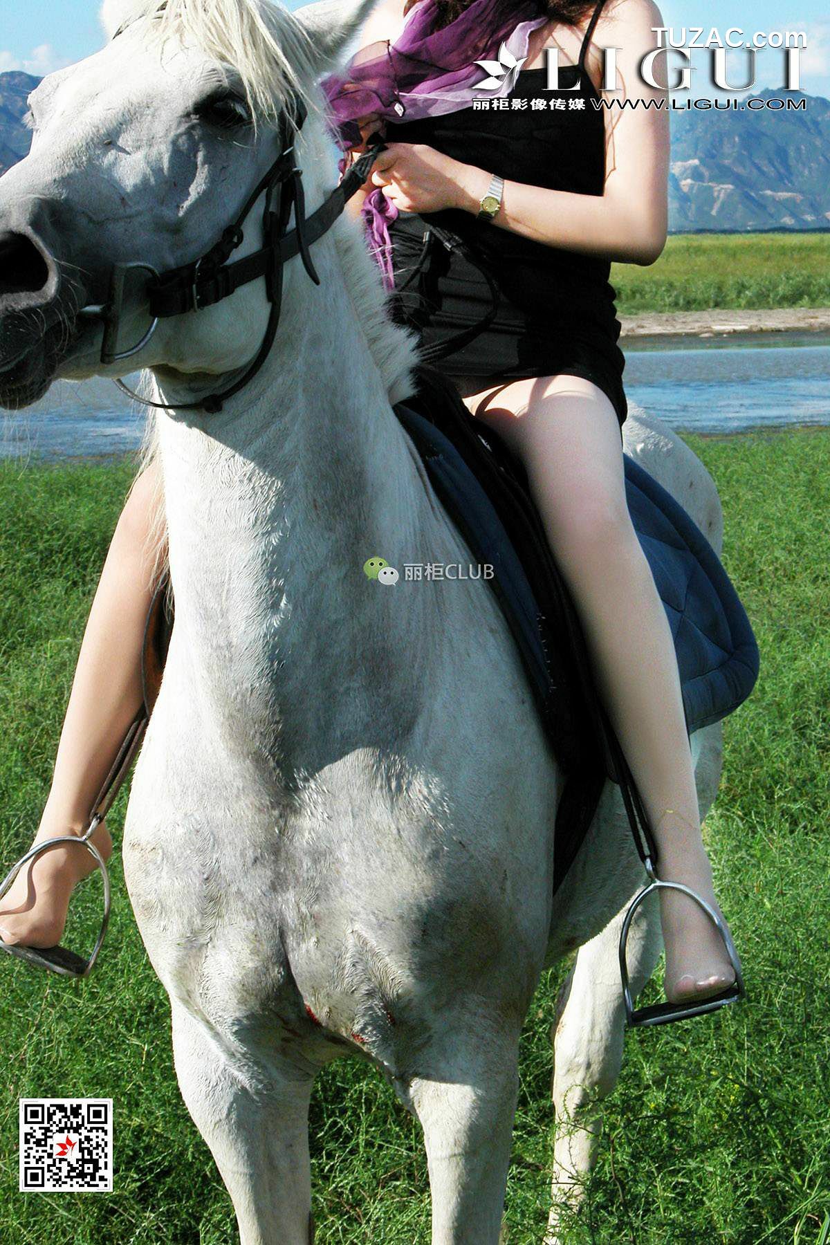 丽柜_腿模丝高《白马女郎美丝》 美腿丝足 写真集[27P]