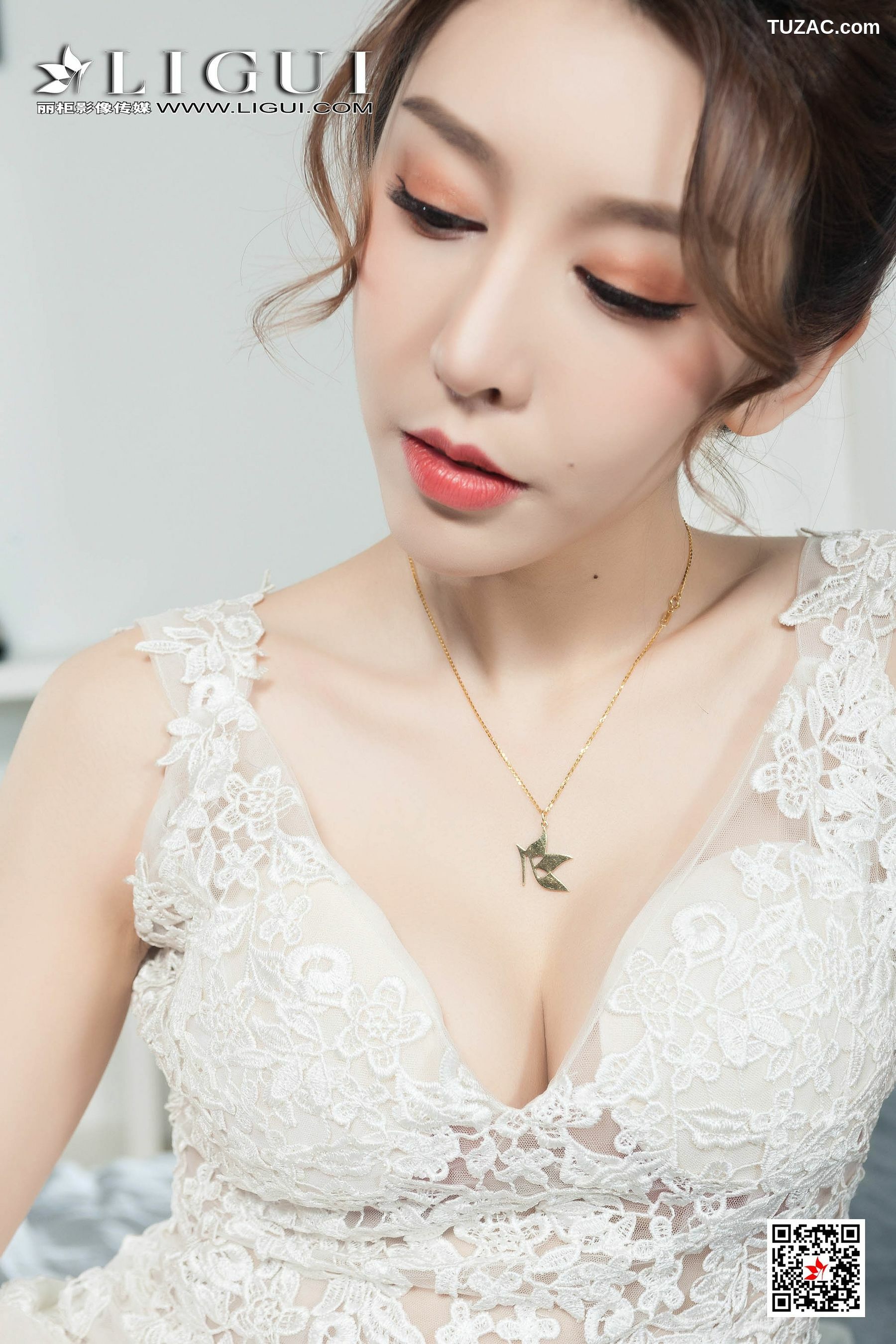 丽柜_腿模兔子《婚纱白丝捆绑绳艺》 写真集[94P]