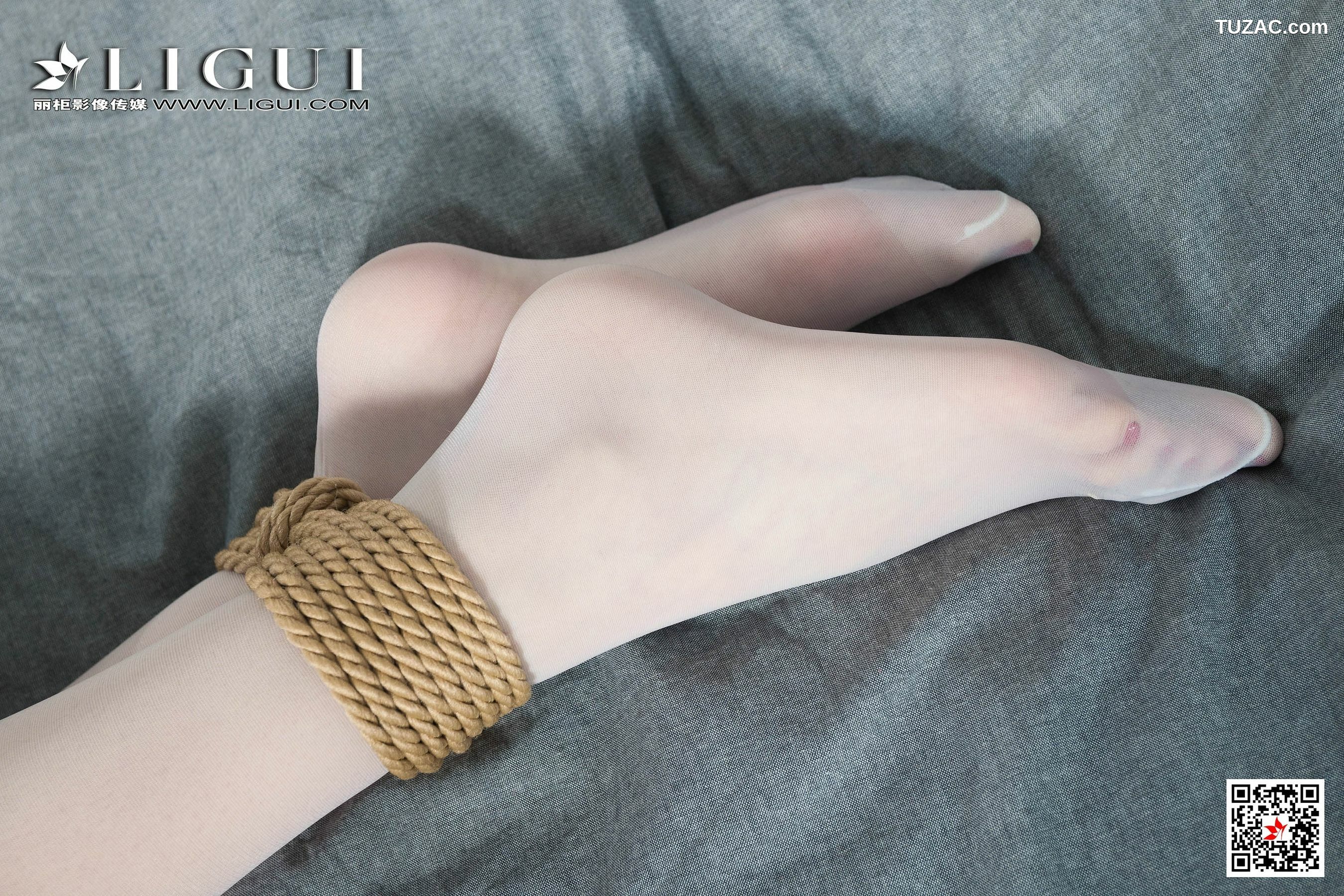 丽柜_腿模兔子《婚纱白丝捆绑绳艺》 写真集[94P]