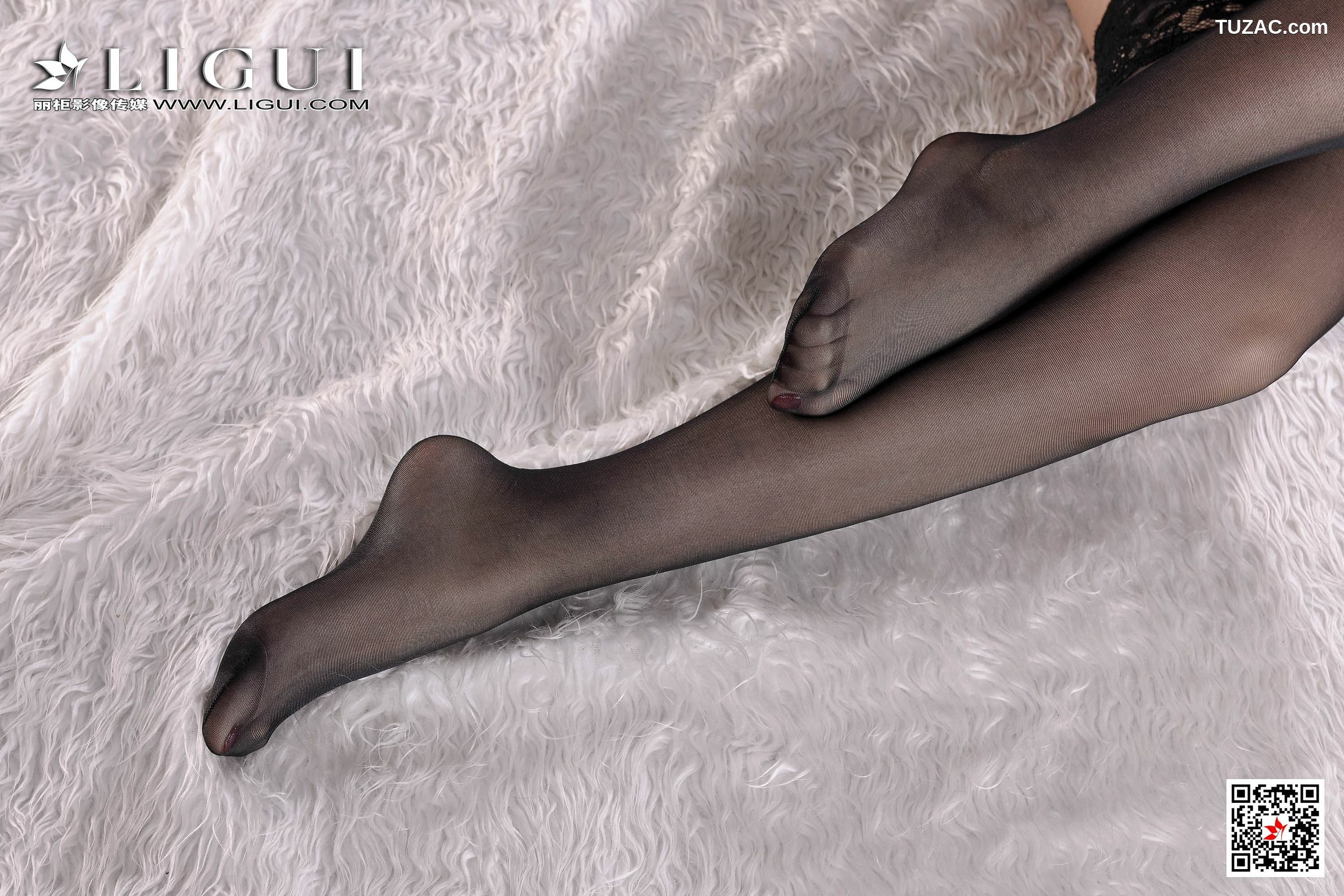 丽柜_腿模晴晴《黑丝皮衣》 网络丽人 写真集[37P]