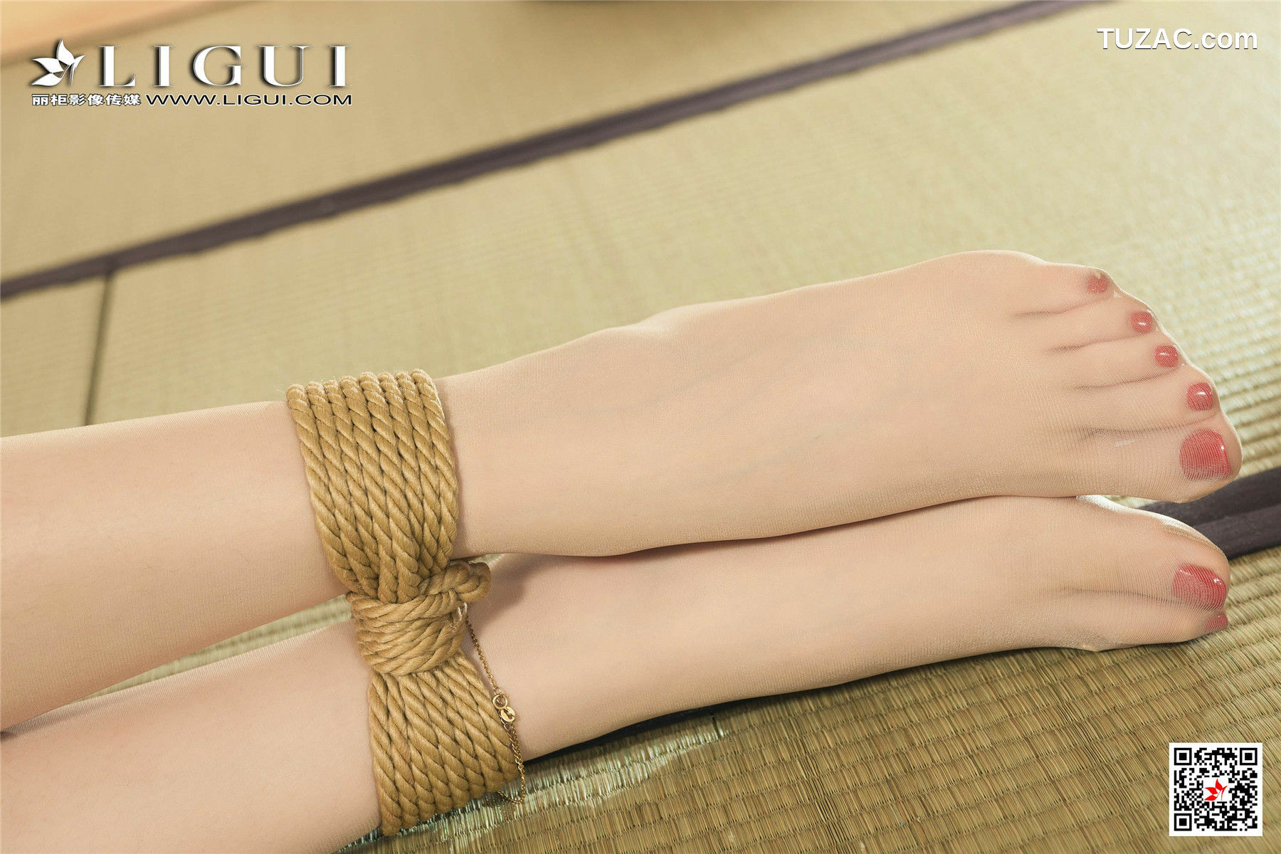 丽柜_腿模甜甜《女仆绳艺丝足》 写真集[94P]