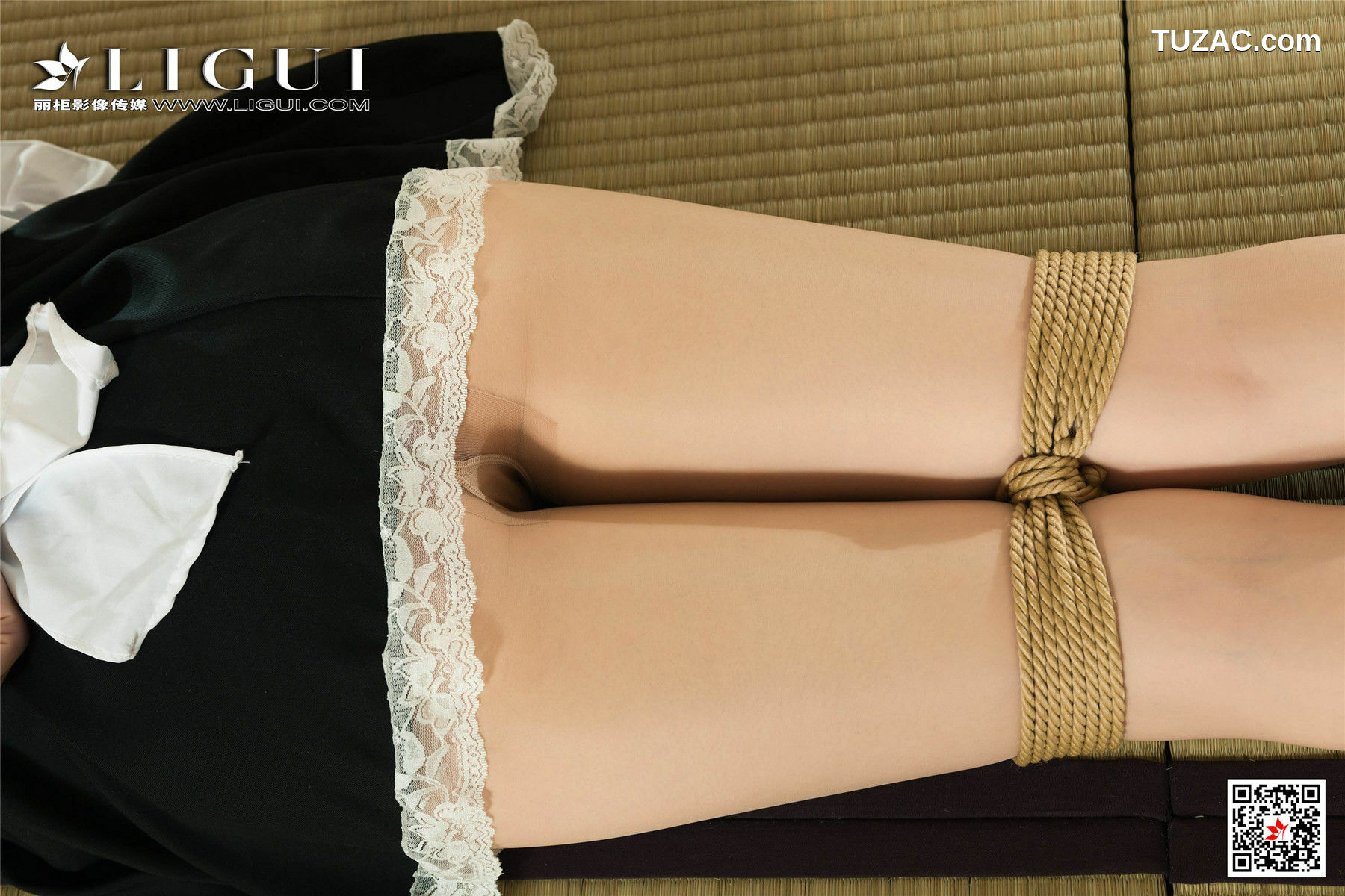 丽柜_腿模甜甜《女仆绳艺丝足》 写真集[94P]