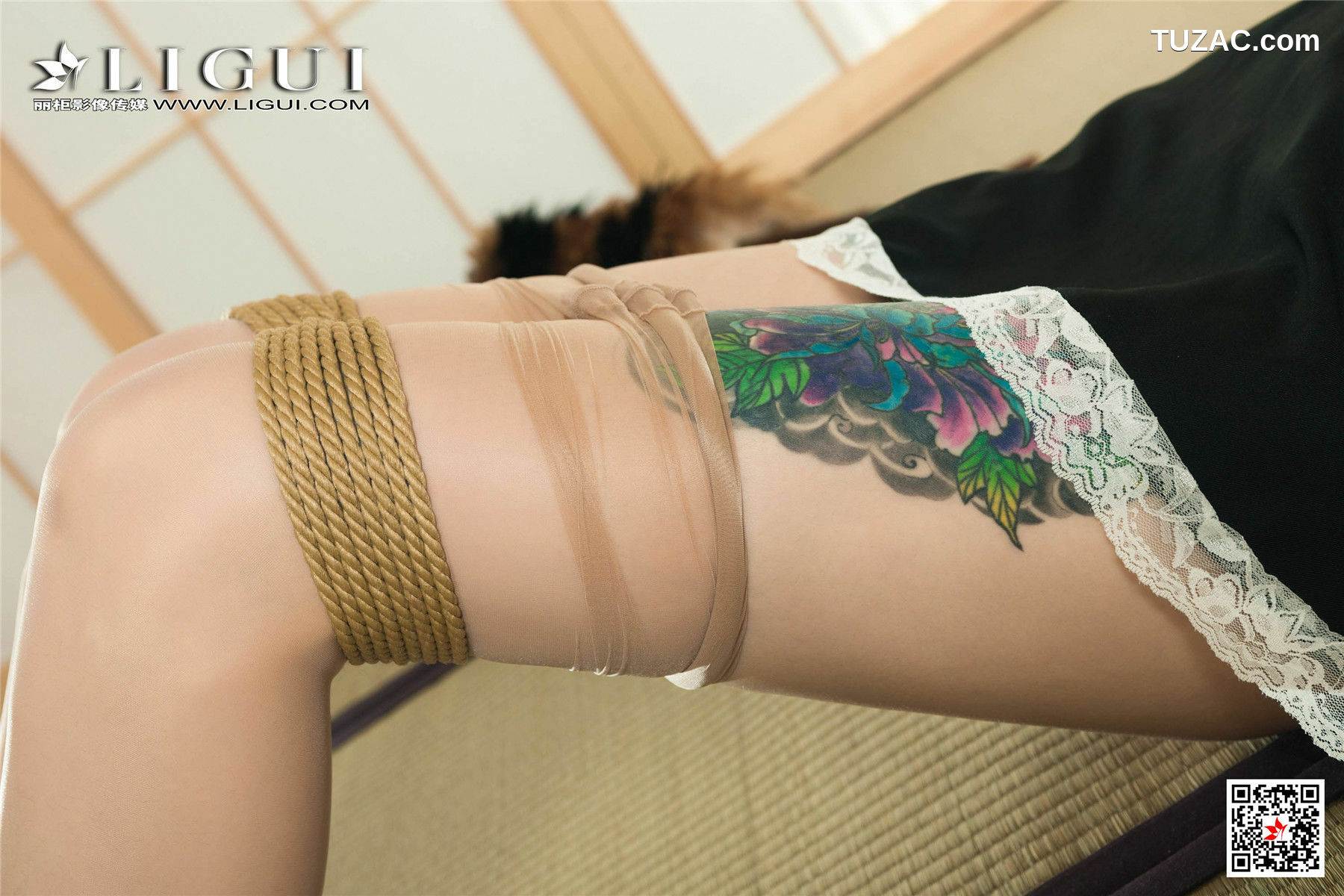 丽柜_腿模甜甜《女仆绳艺丝足》 写真集[94P]