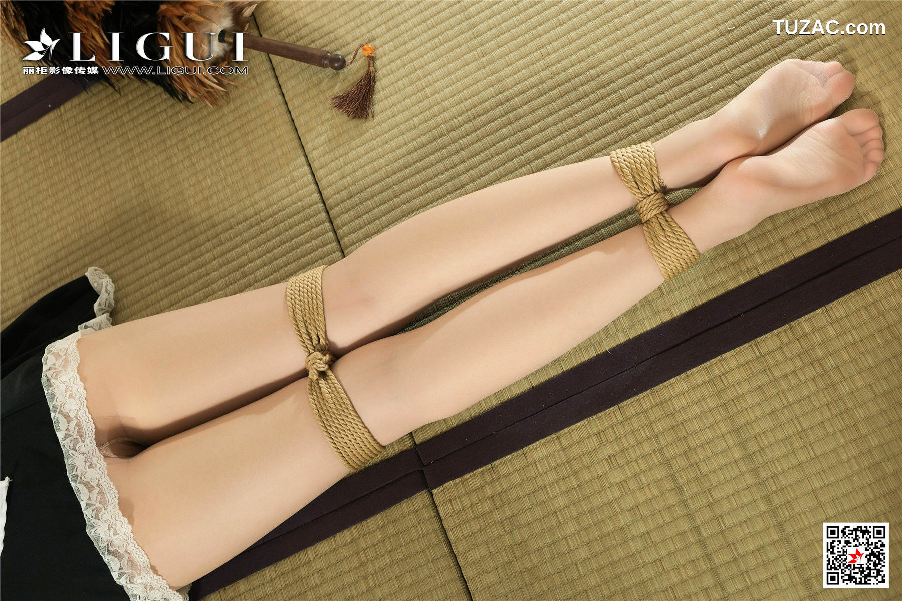 丽柜_腿模甜甜《女仆绳艺丝足》 写真集[94P]