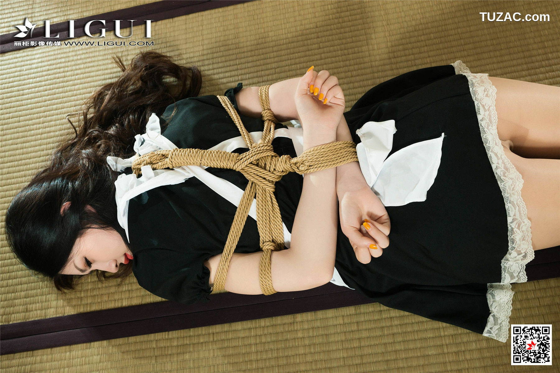 丽柜_腿模甜甜《女仆绳艺丝足》 写真集[94P]