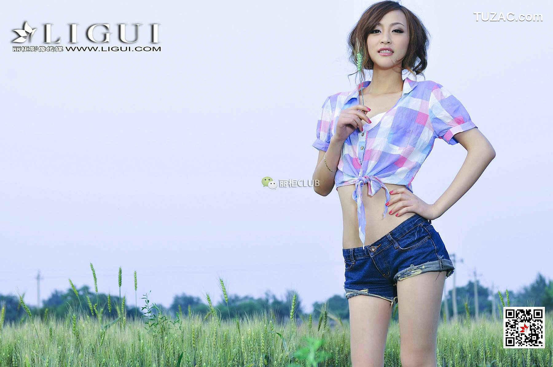 丽柜_腿模童蕾《麦田美腿》 写真集[52P]