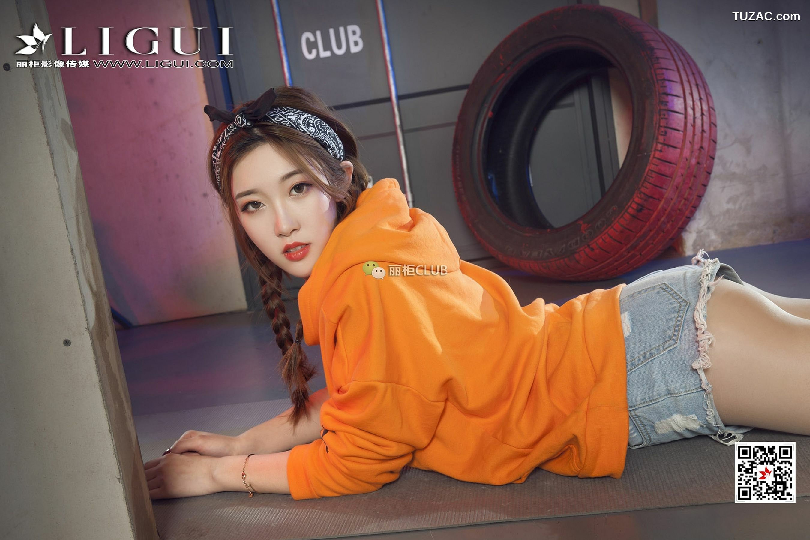 丽柜_腿模筱筱《运动风丝袜妹子》 写真集[59P]