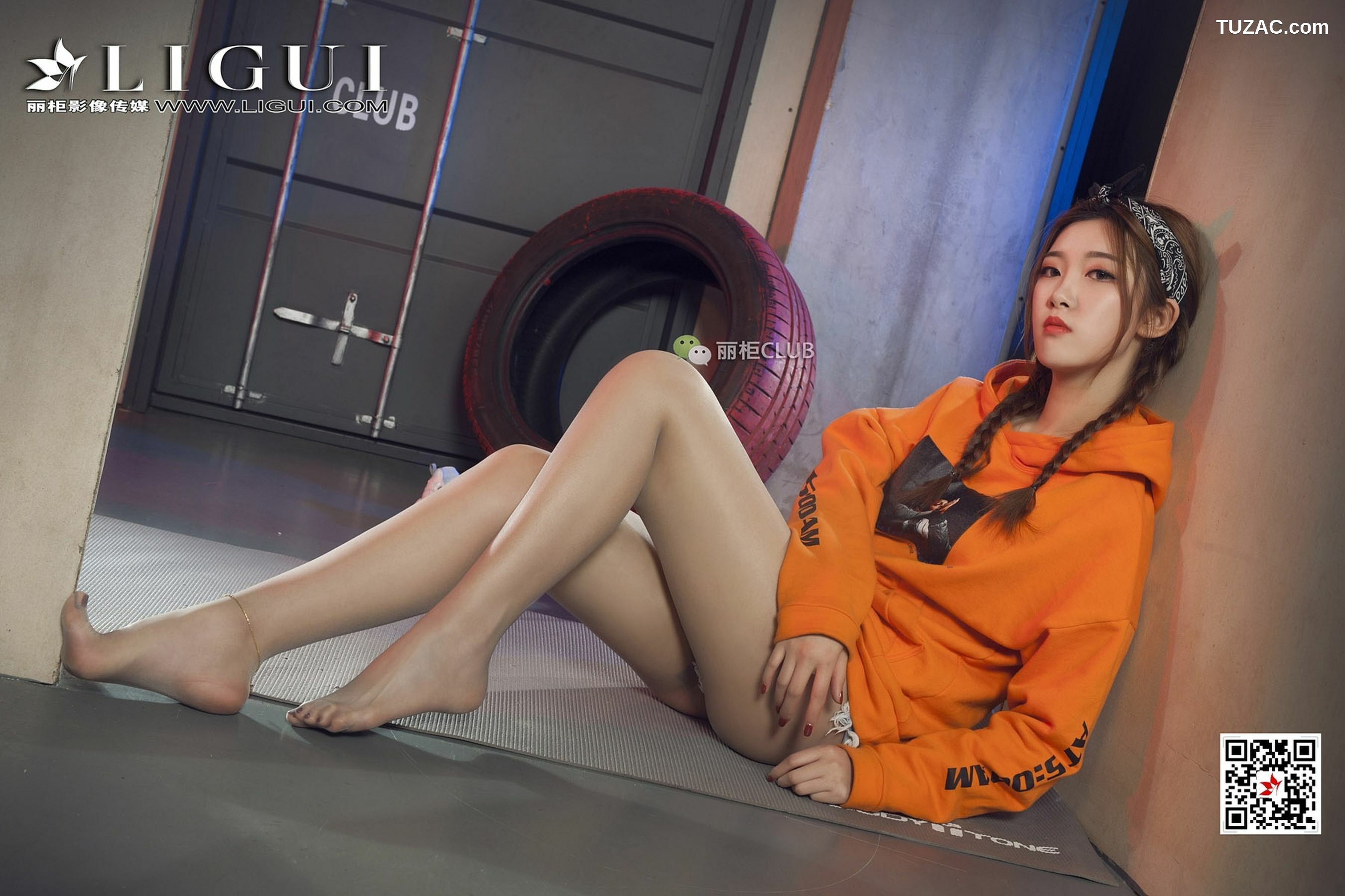 丽柜_腿模筱筱《运动风丝袜妹子》 写真集[59P]