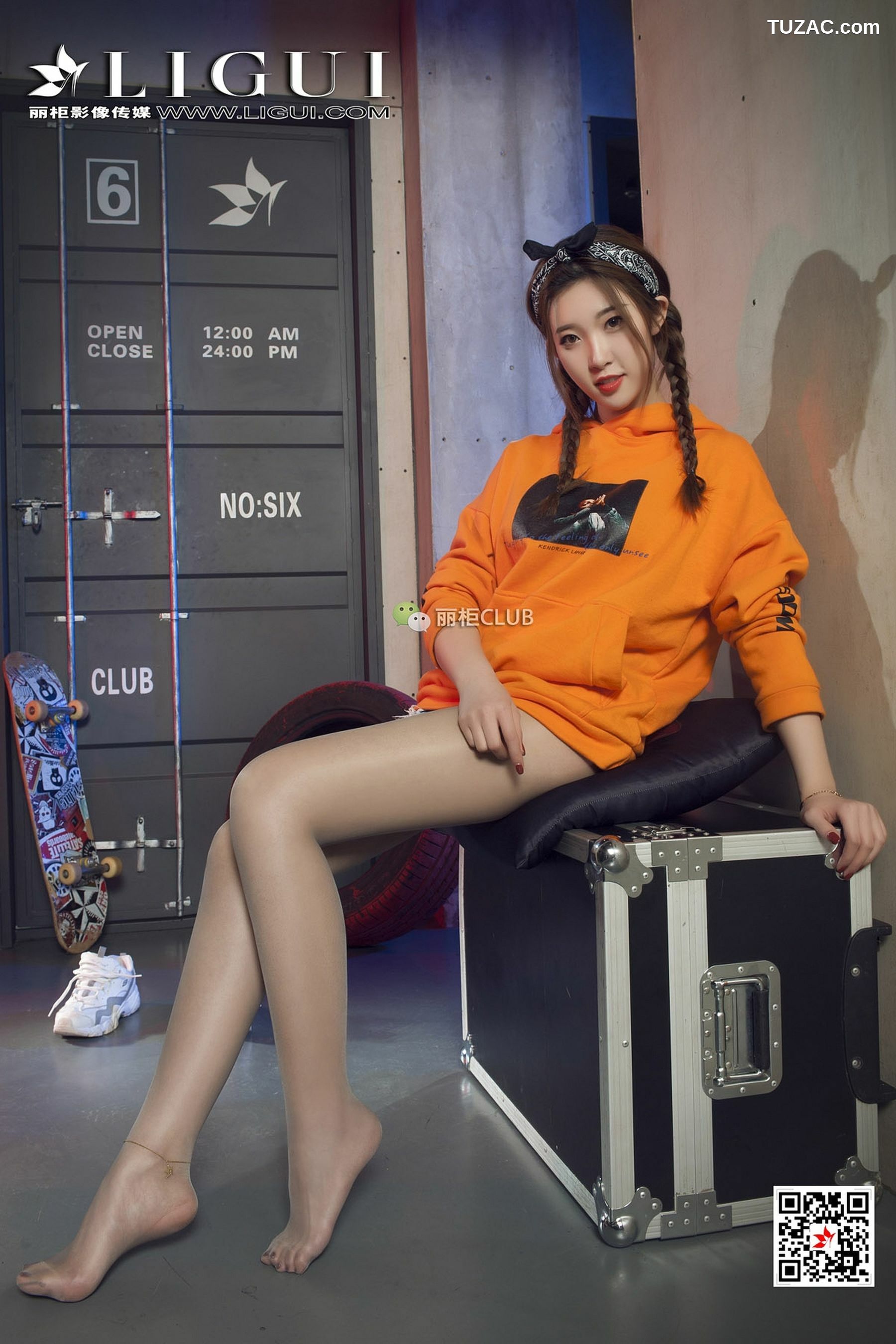 丽柜_腿模筱筱《运动风丝袜妹子》 写真集[59P]
