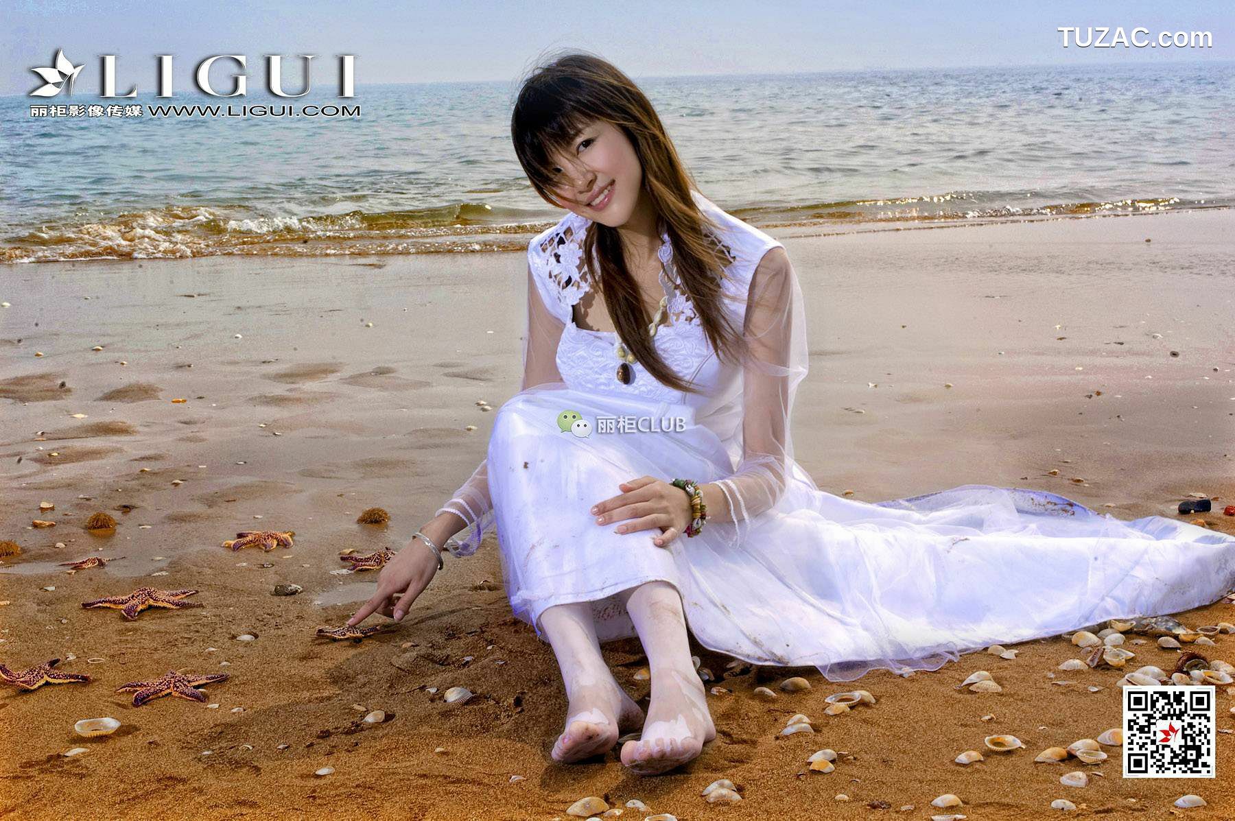 丽柜_菲儿《沙滩婚纱》 网络丽人 写真集[30P]