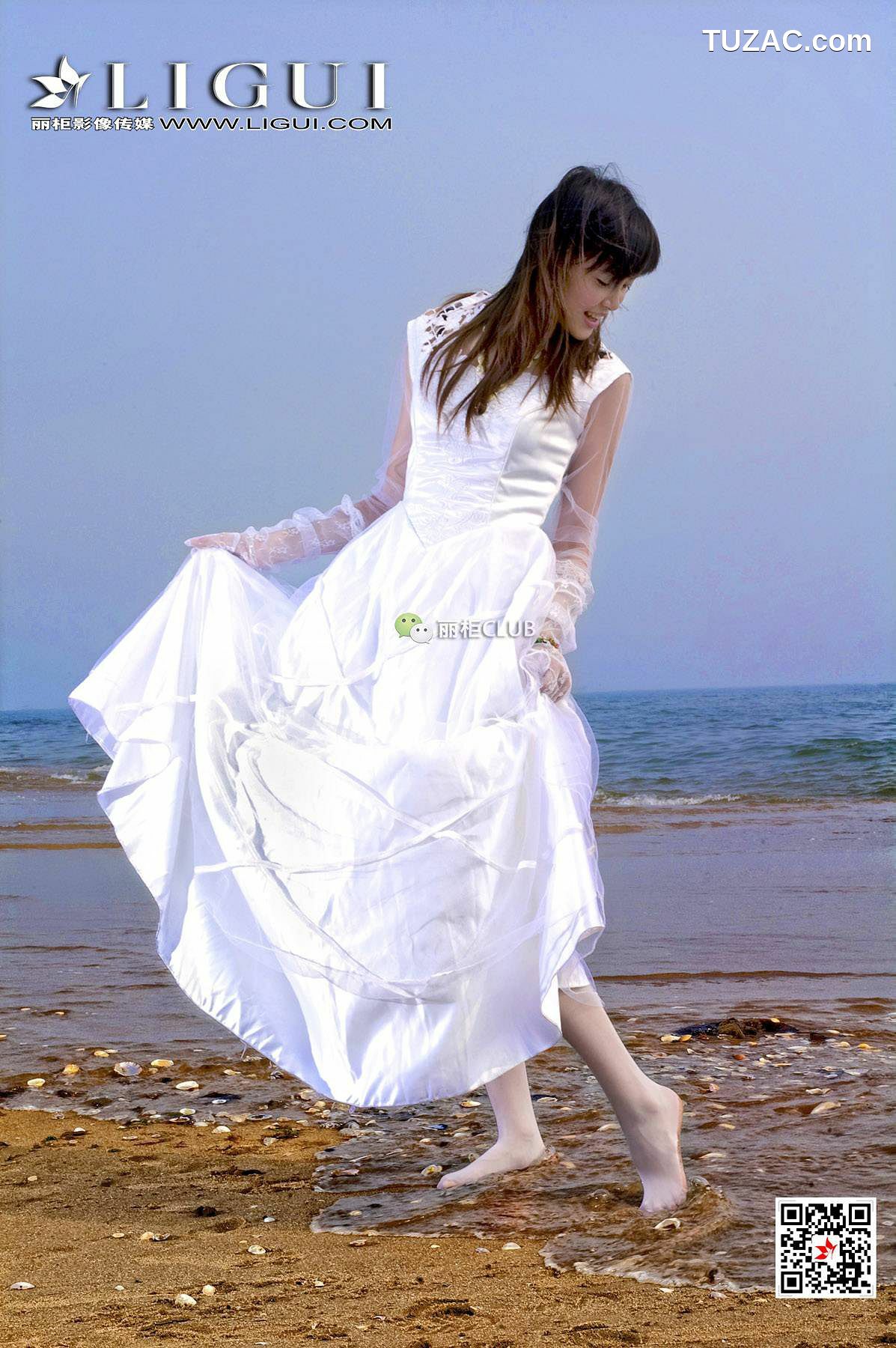 丽柜_菲儿《沙滩婚纱》 网络丽人 写真集[30P]