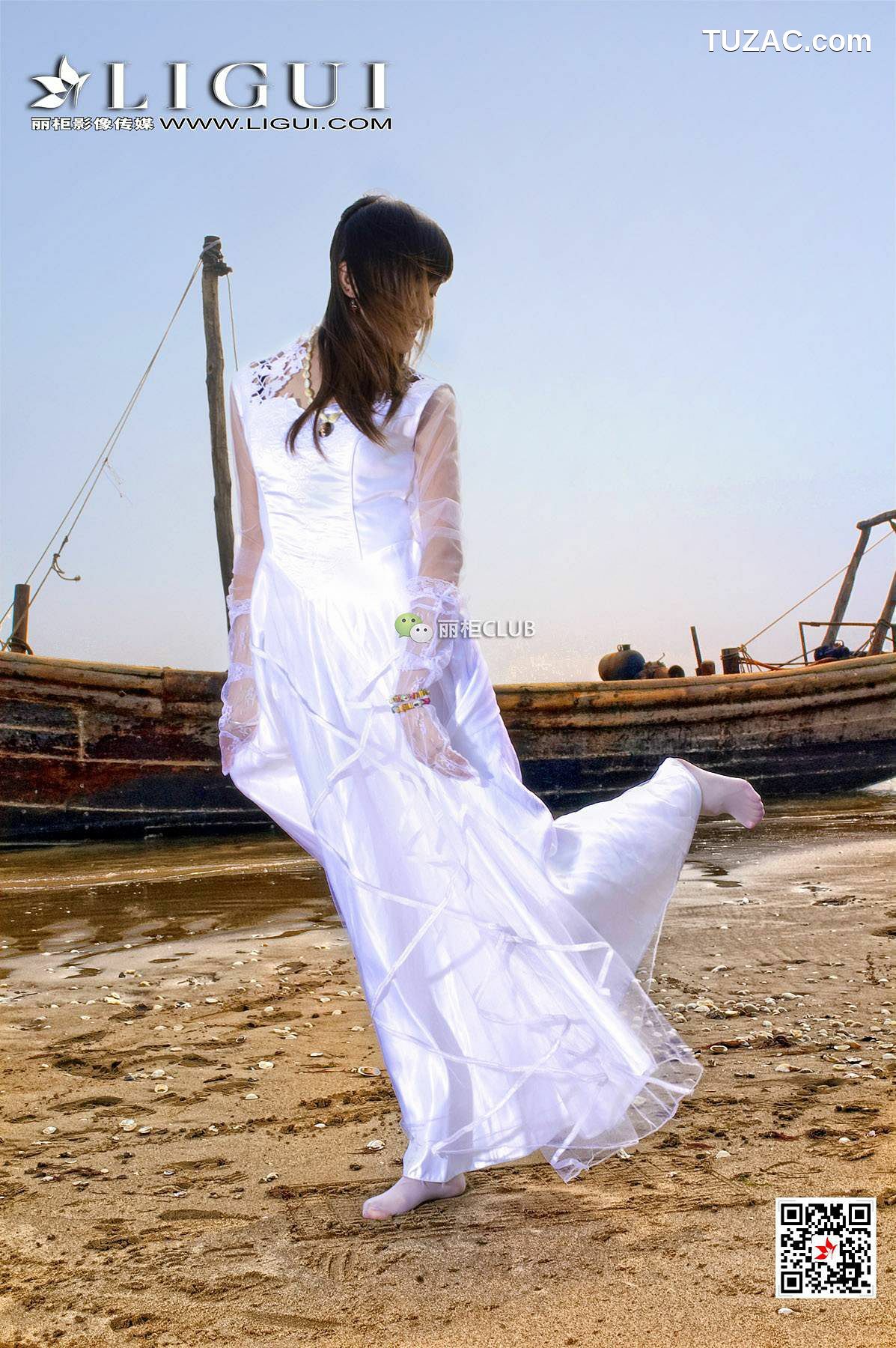 丽柜_菲儿《沙滩婚纱》 网络丽人 写真集[30P]