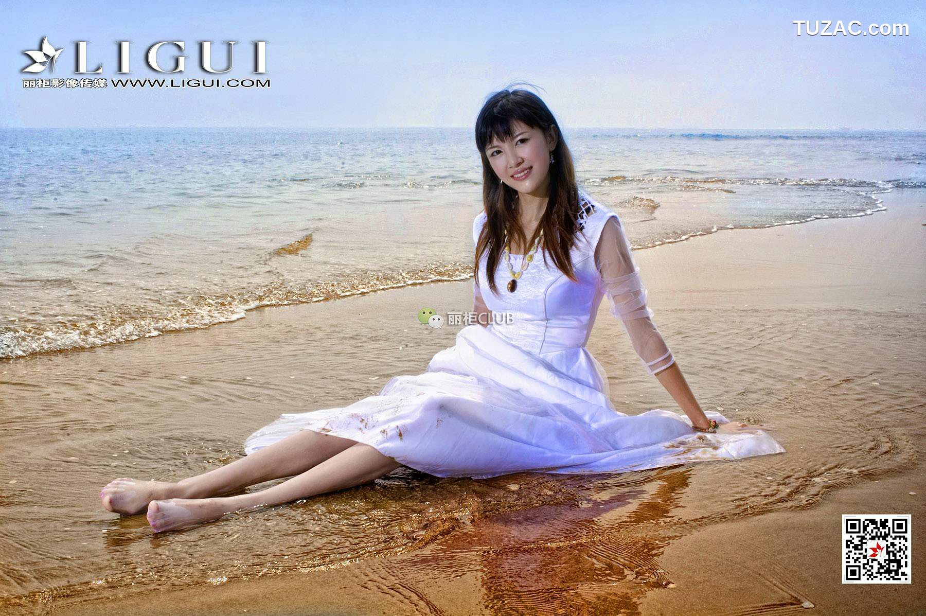丽柜_菲儿《沙滩婚纱》 网络丽人 写真集[30P]