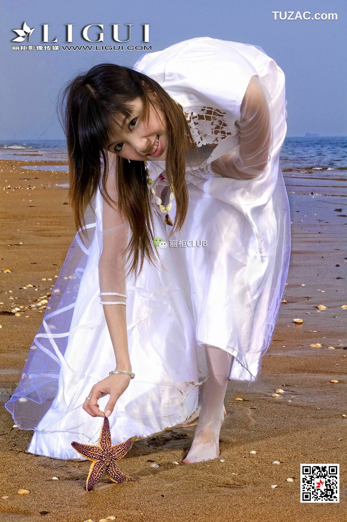 丽柜_菲儿《沙滩婚纱》 网络丽人 写真集[30P]