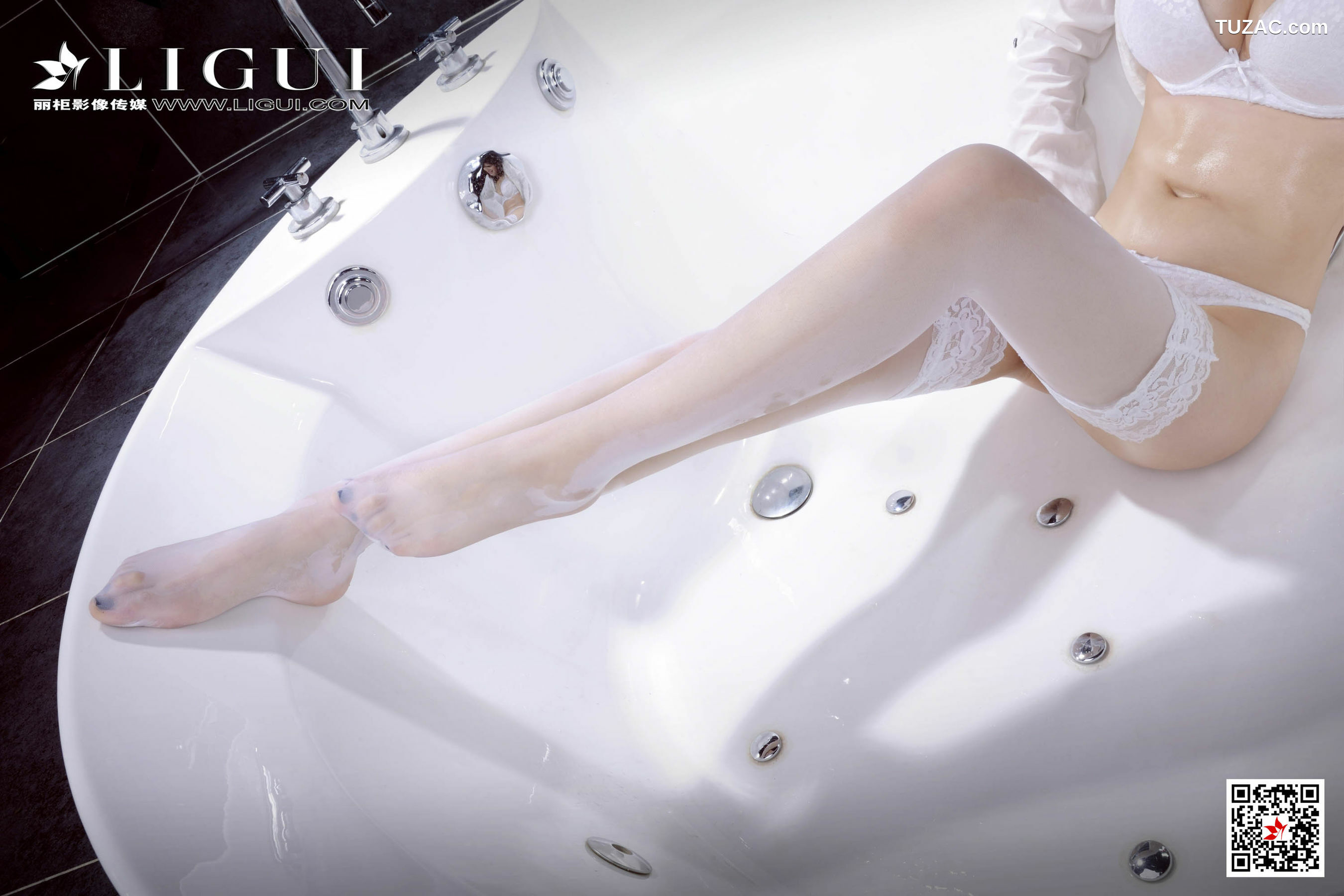 丽柜_袁晓《浴缸白丝湿身女郎》 写真集[78P]