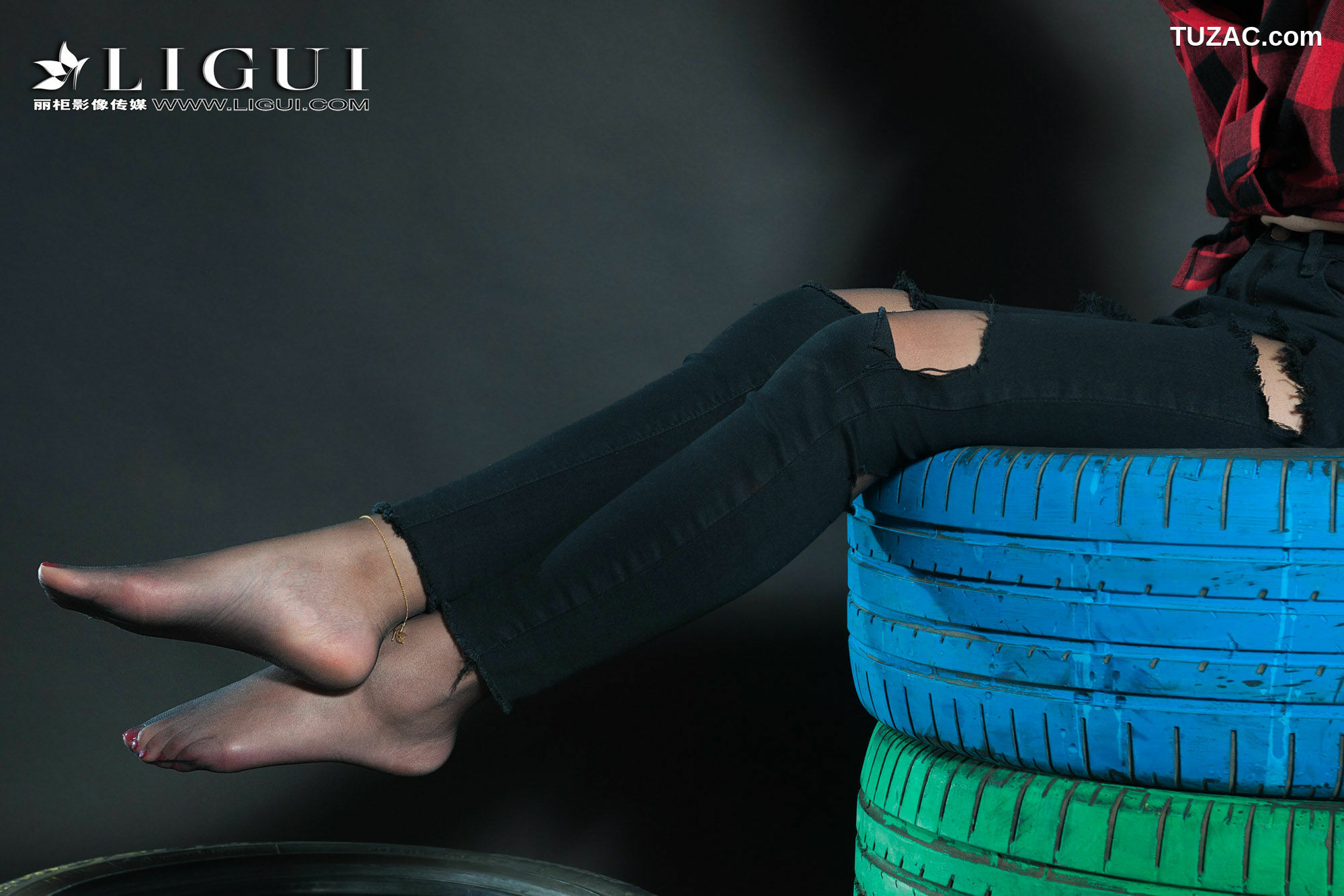 丽柜_赵维拉《牛仔黑丝女郎》 网络丽人 写真集[64P]