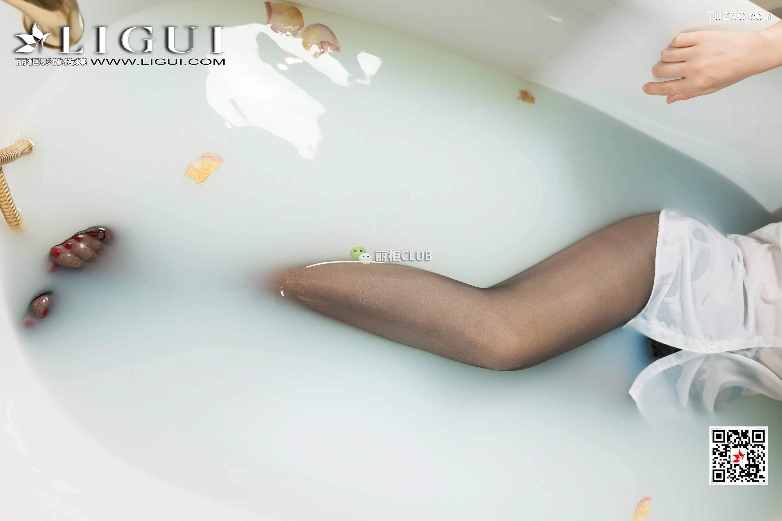 丽柜_足模然然《浴缸丝足迷情》 网络丽人 写真集[58P]