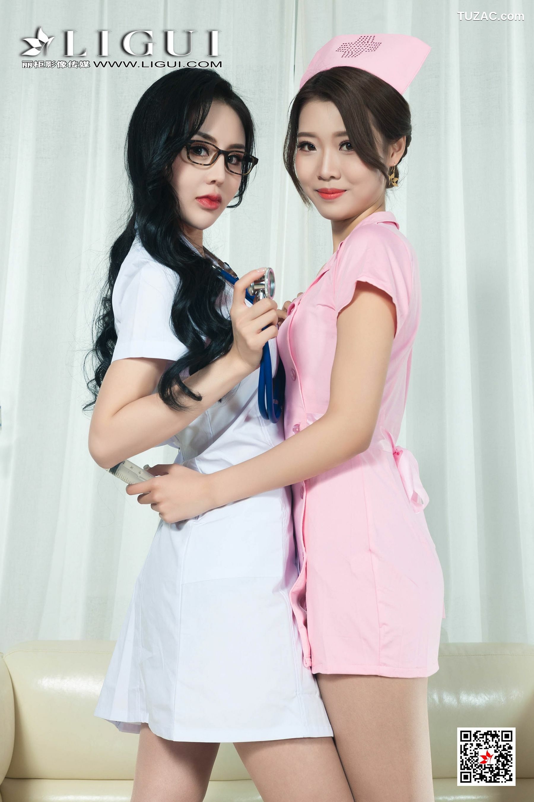丽柜_钟晴&amp;amp;凉儿《丝足病房》 网络丽人 写真集[93P]