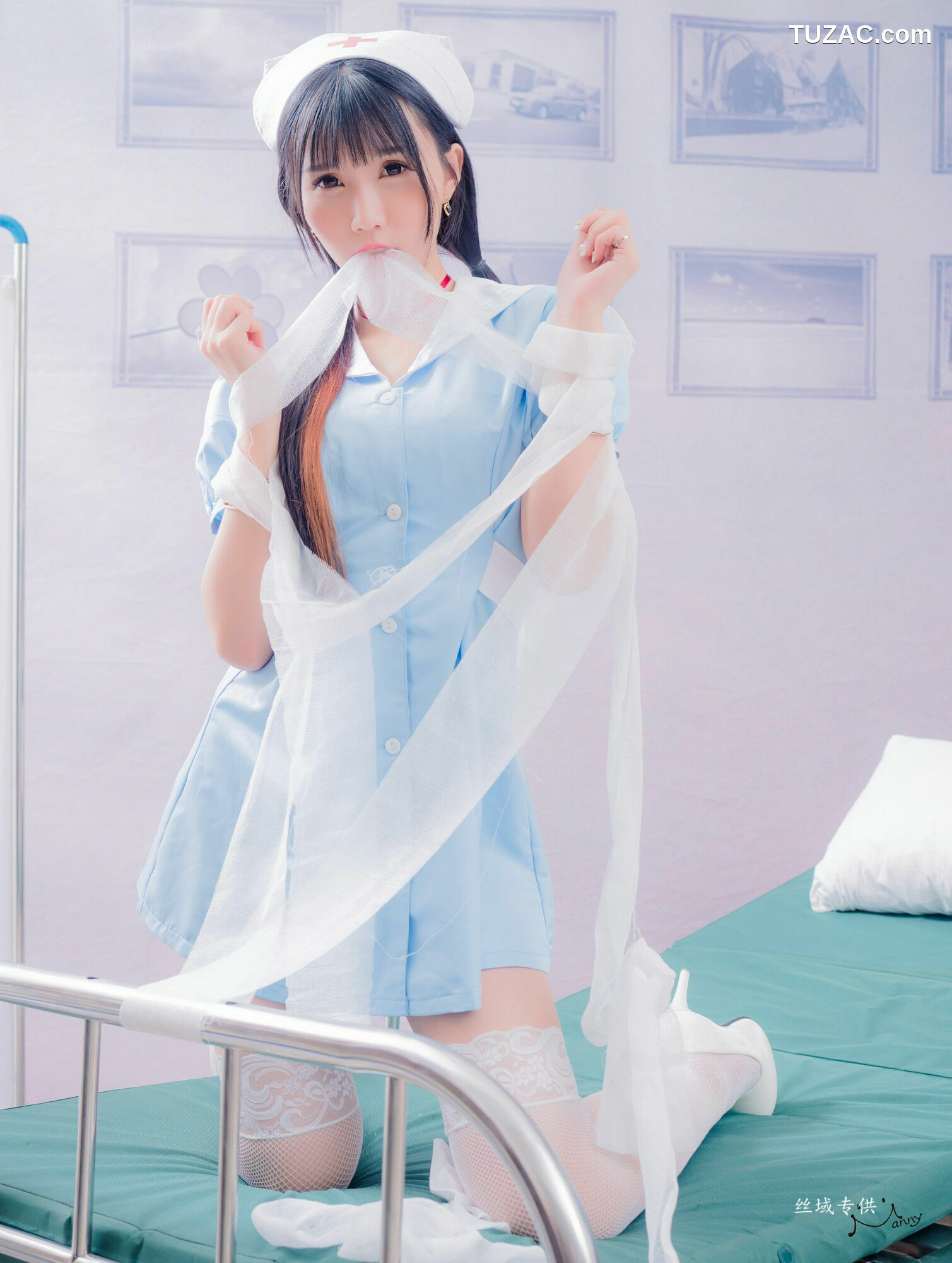 台湾正妹_ 喬喬兒《粉蓝護士風》 写真集[24P]