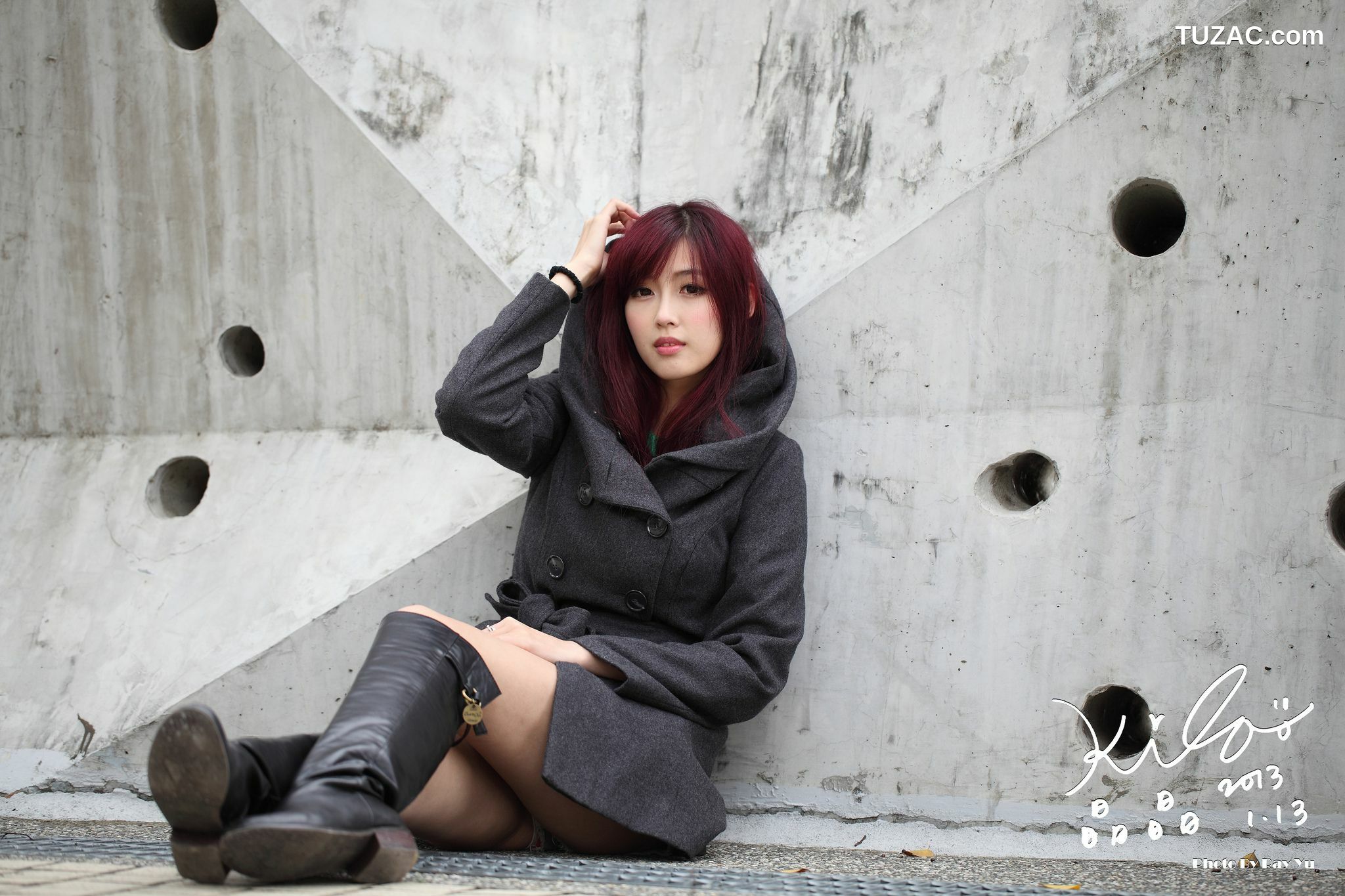 台湾正妹_Kila晶晶/金允乔《街拍冬季风衣系列》 写真集