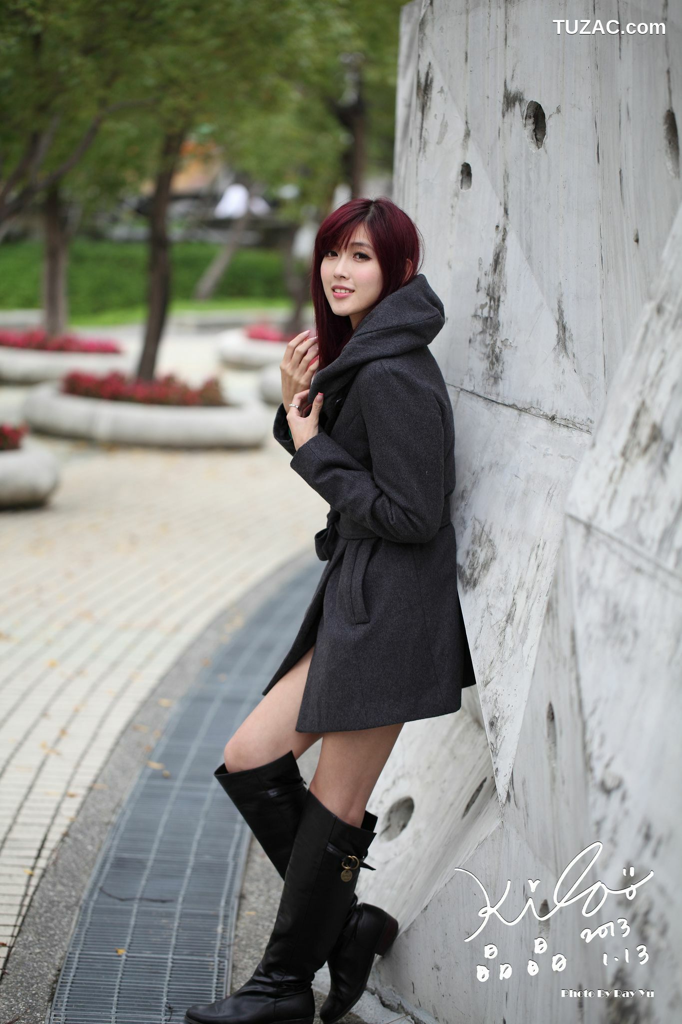 台湾正妹_Kila晶晶/金允乔《街拍冬季风衣系列》 写真集