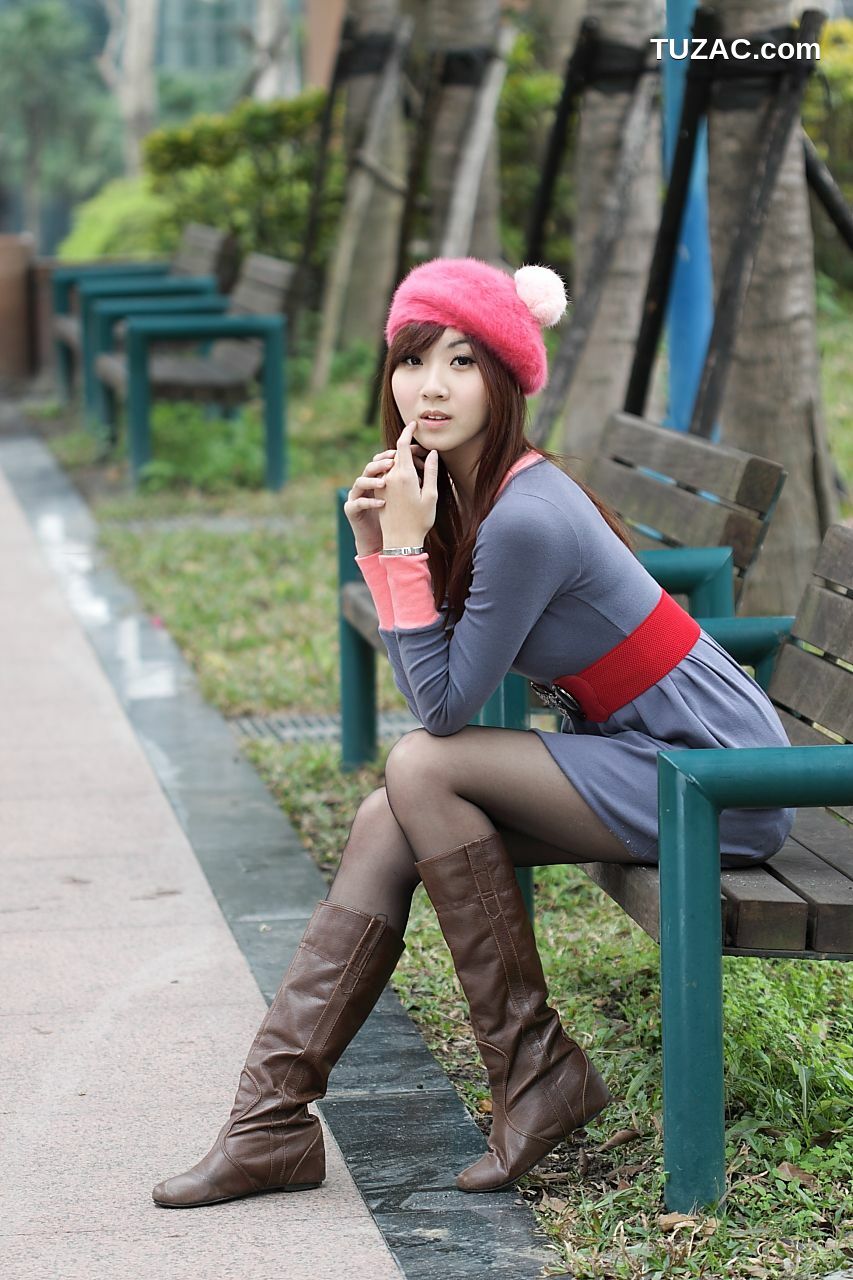 台湾正妹_台湾清纯美女Angel《黑丝街拍图片》写真合集