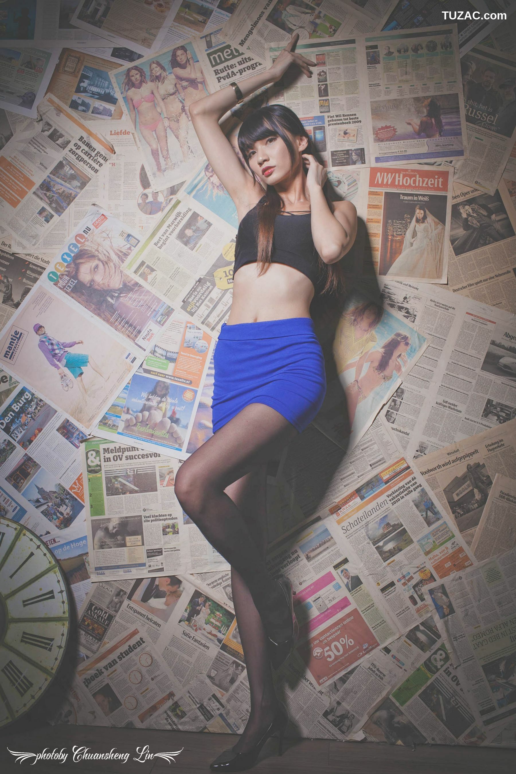 台湾正妹_蔡译心Candice《黑丝包臀裙美腿女郎》 写真集[27P]