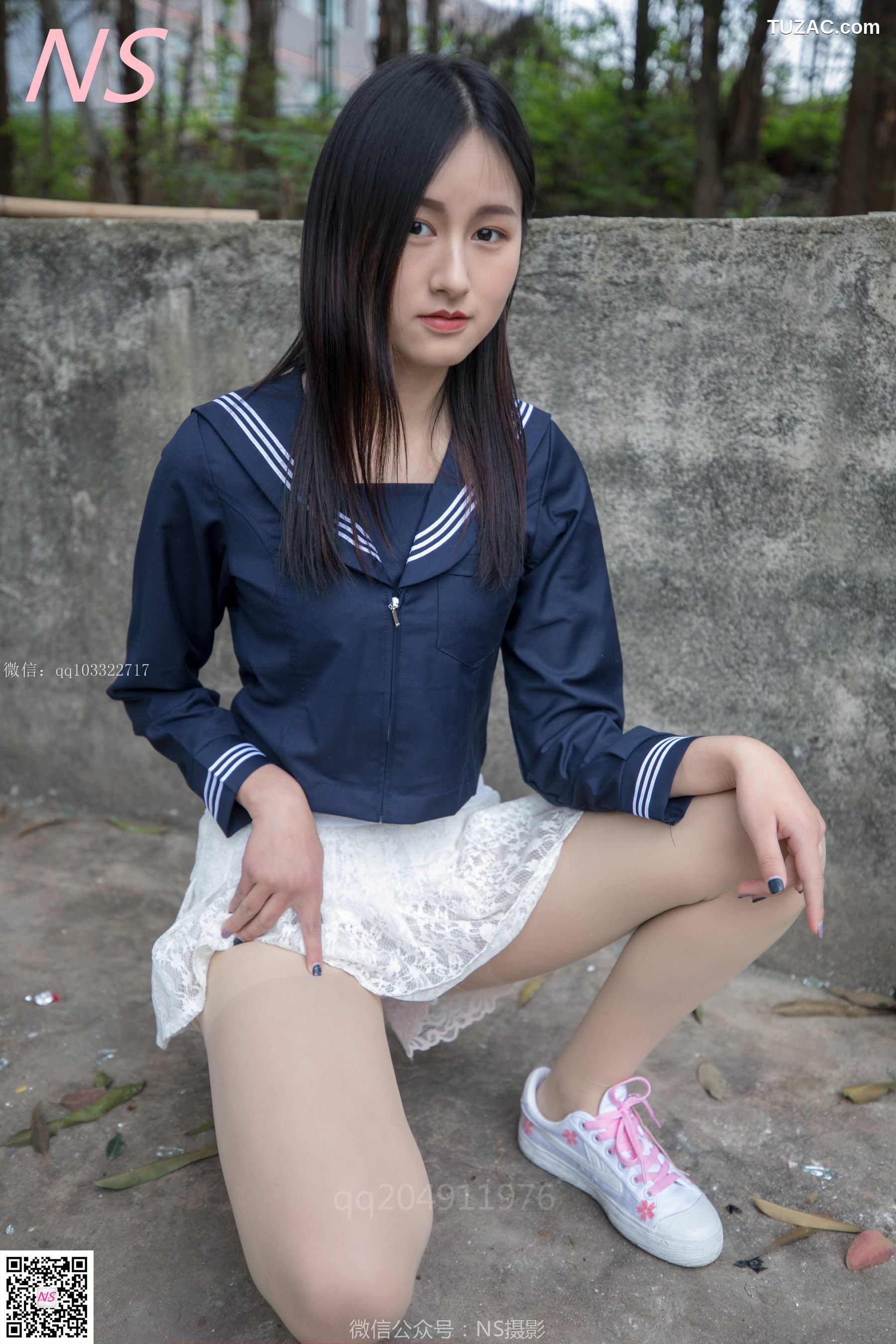 纳丝摄影_北北《制服肉丝超短裙》 写真集[76P]