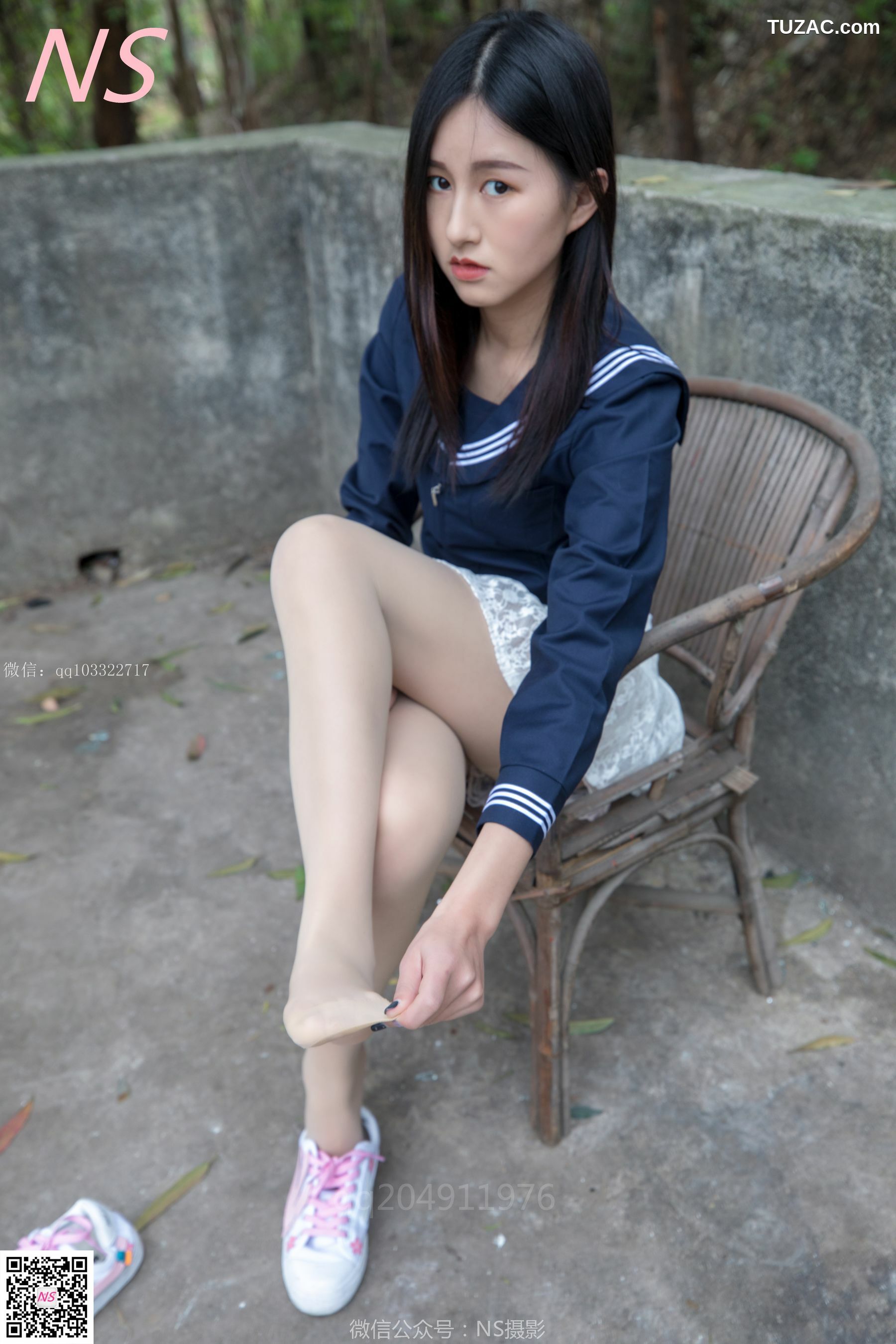 纳丝摄影_北北《制服肉丝超短裙》 写真集[76P]