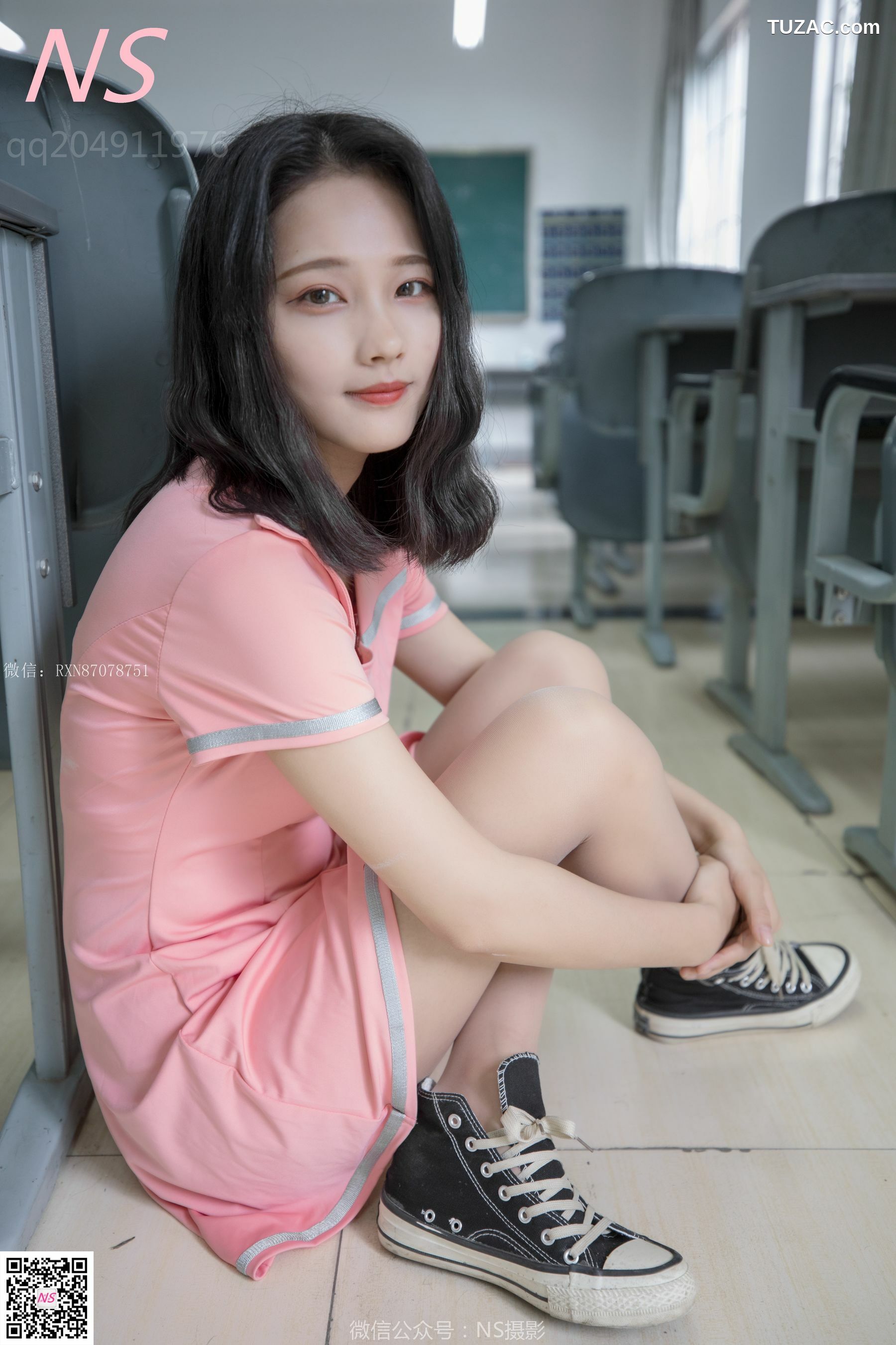 纳丝摄影_小蝴蝶《纯纯的丝袜帆布鞋》 写真集[50P]