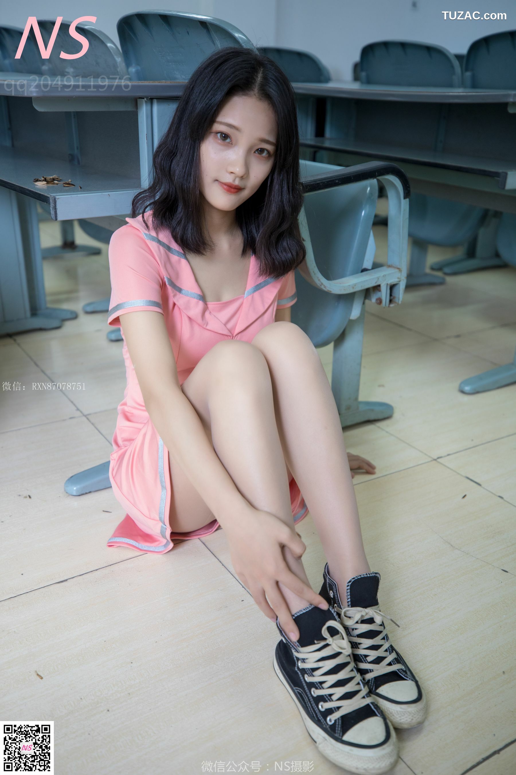 纳丝摄影_小蝴蝶《纯纯的丝袜帆布鞋》 写真集[50P]