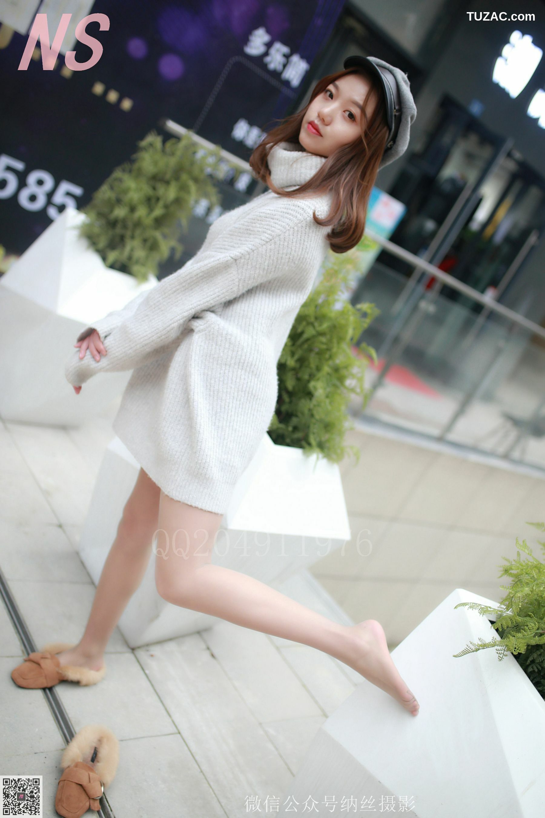纳丝摄影_微微《户外毛衣肉丝》 NO.096 写真集[100P]