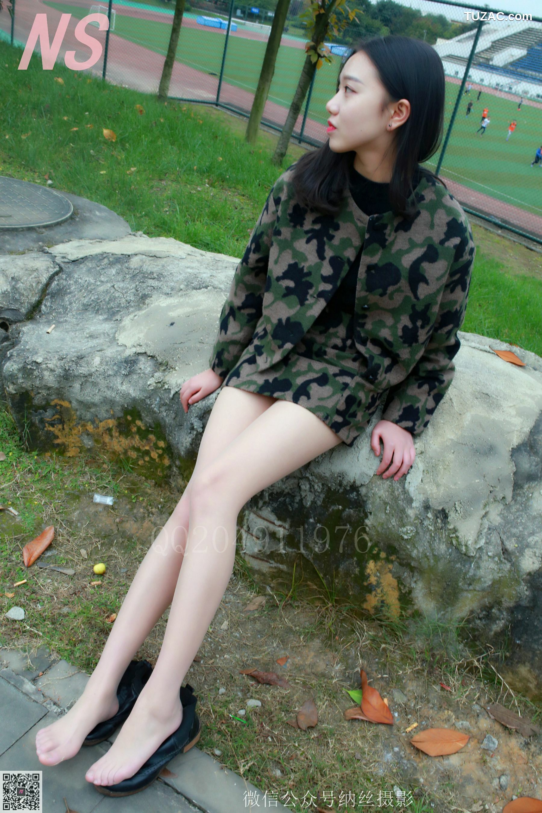 纳丝摄影_微微《迷彩少女户外肉丝》 NO.095 写真集[89P]