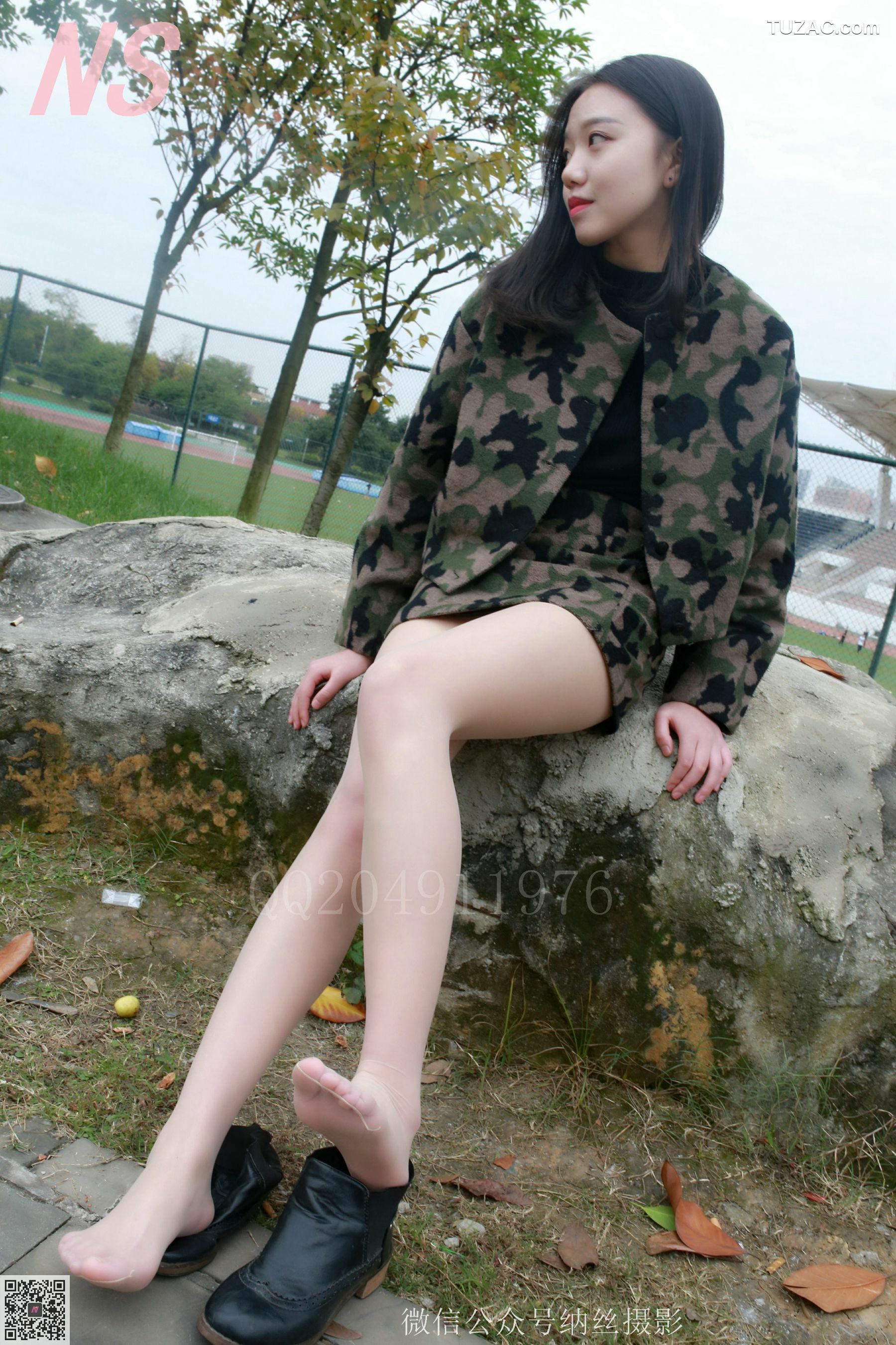 纳丝摄影_微微《迷彩少女户外肉丝》 NO.095 写真集[89P]
