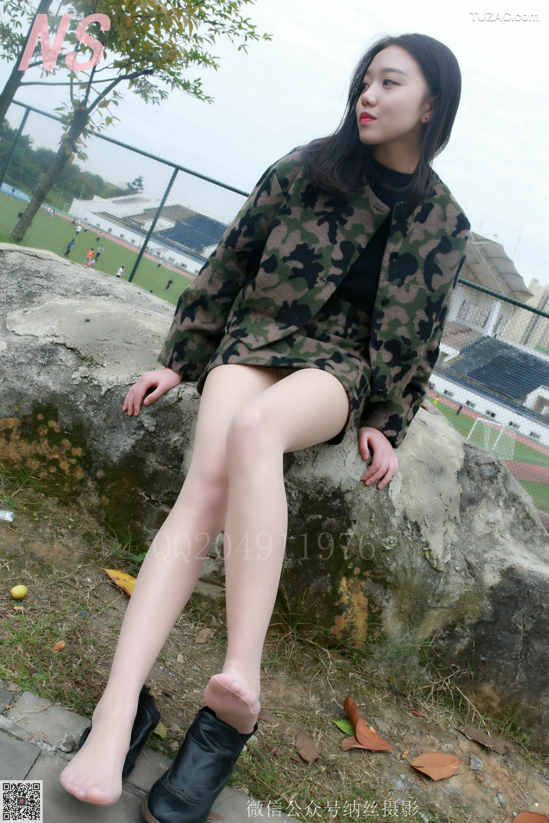 纳丝摄影_微微《迷彩少女户外肉丝》 NO.095 写真集[89P]