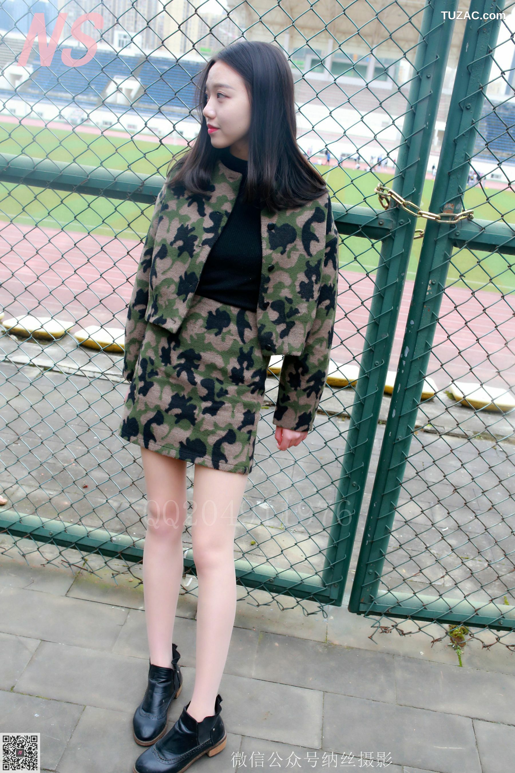 纳丝摄影_微微《迷彩少女户外肉丝》 NO.095 写真集[89P]