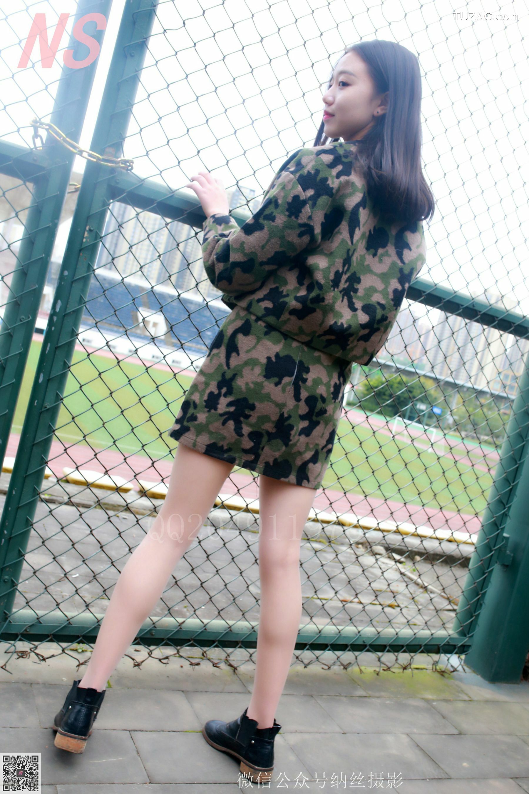 纳丝摄影_微微《迷彩少女户外肉丝》 NO.095 写真集[89P]