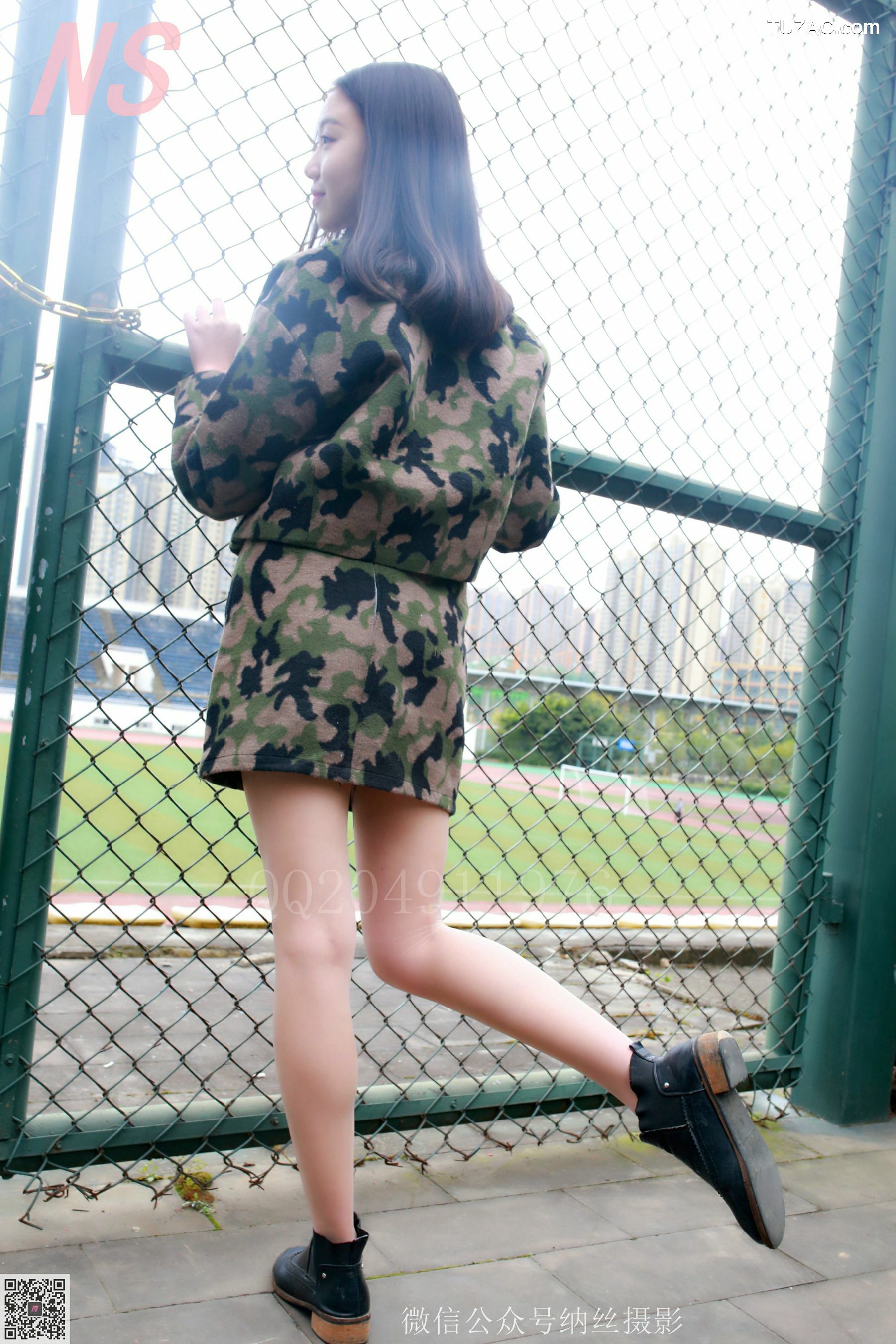 纳丝摄影_微微《迷彩少女户外肉丝》 NO.095 写真集[89P]