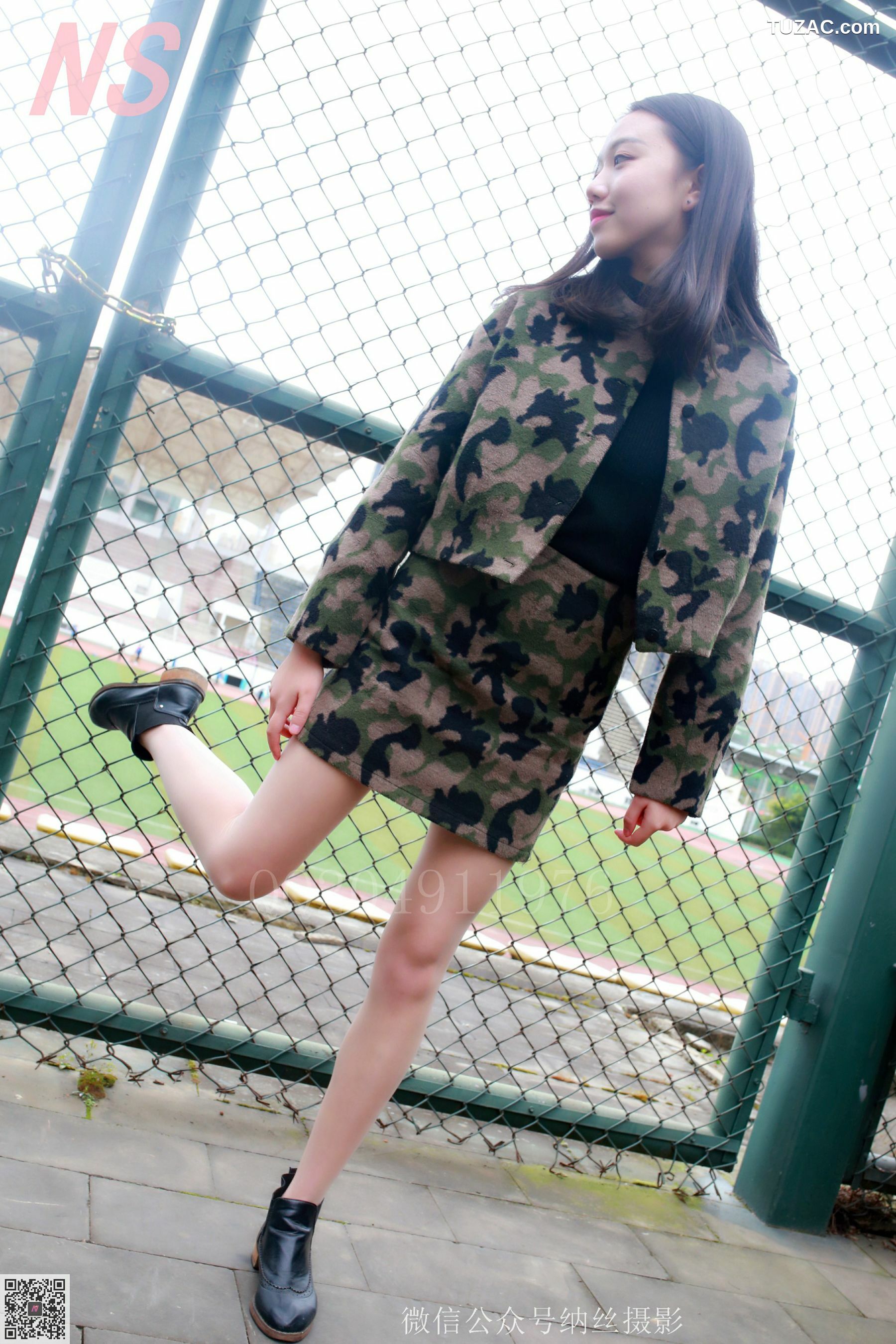 纳丝摄影_微微《迷彩少女户外肉丝》 NO.095 写真集[89P]