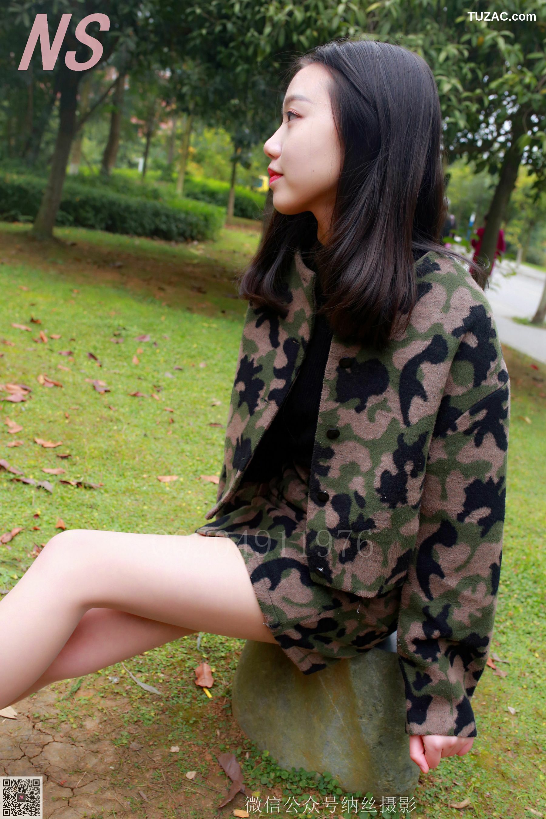 纳丝摄影_微微《迷彩少女户外肉丝》 NO.095 写真集[89P]