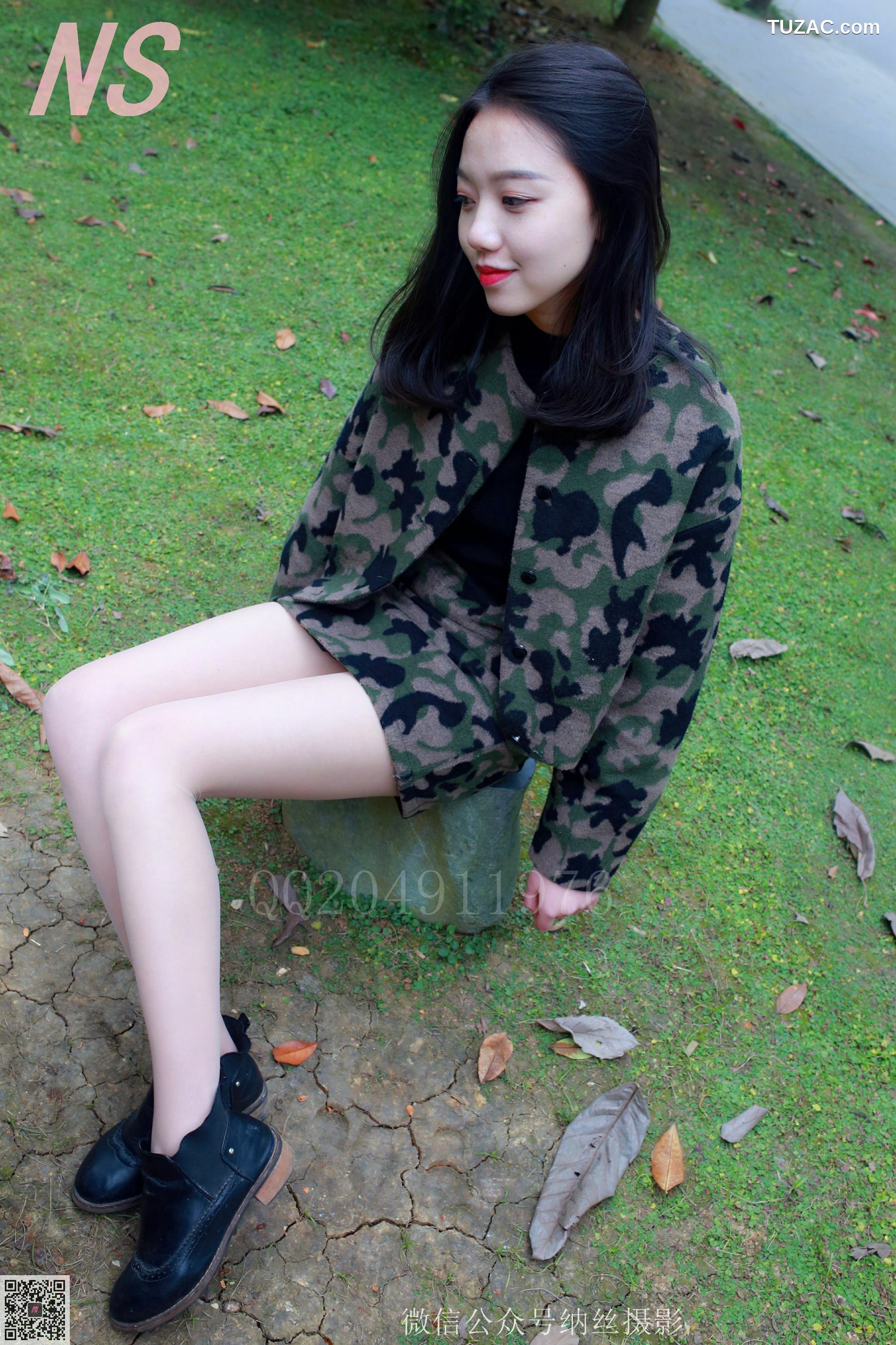 纳丝摄影_微微《迷彩少女户外肉丝》 NO.095 写真集[89P]