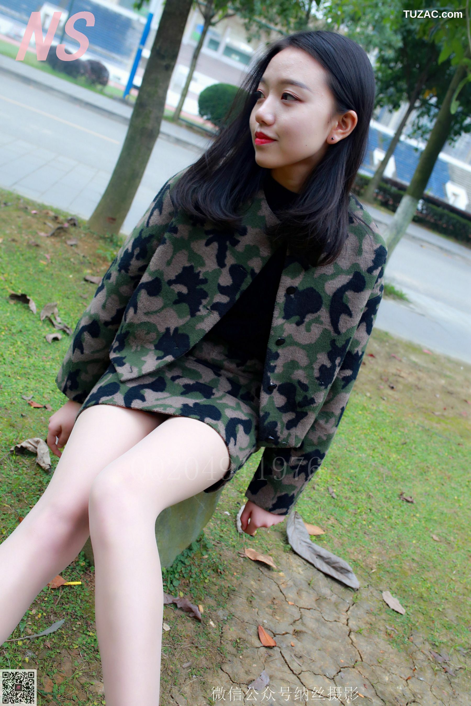 纳丝摄影_微微《迷彩少女户外肉丝》 NO.095 写真集[89P]