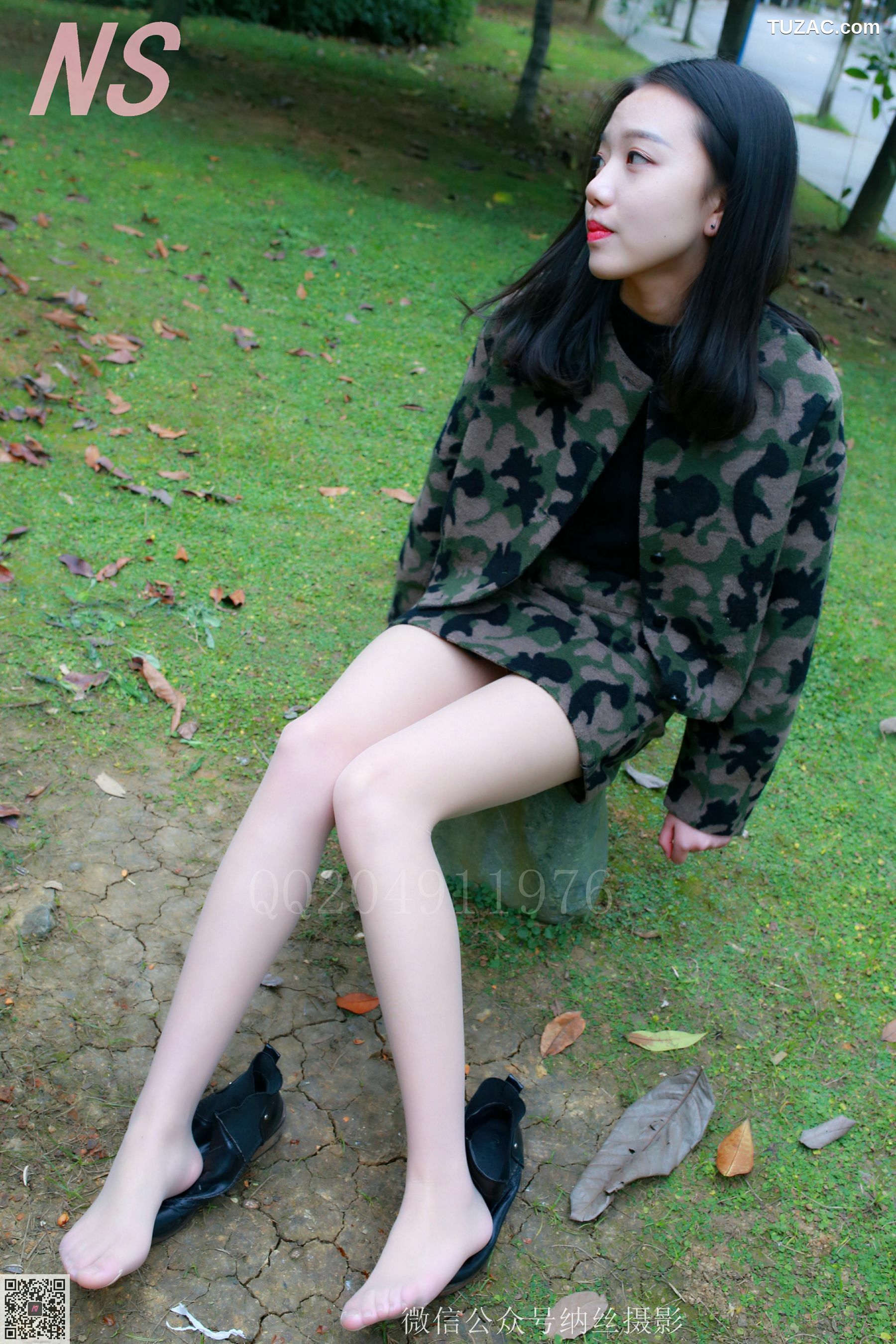 纳丝摄影_微微《迷彩少女户外肉丝》 NO.095 写真集[89P]