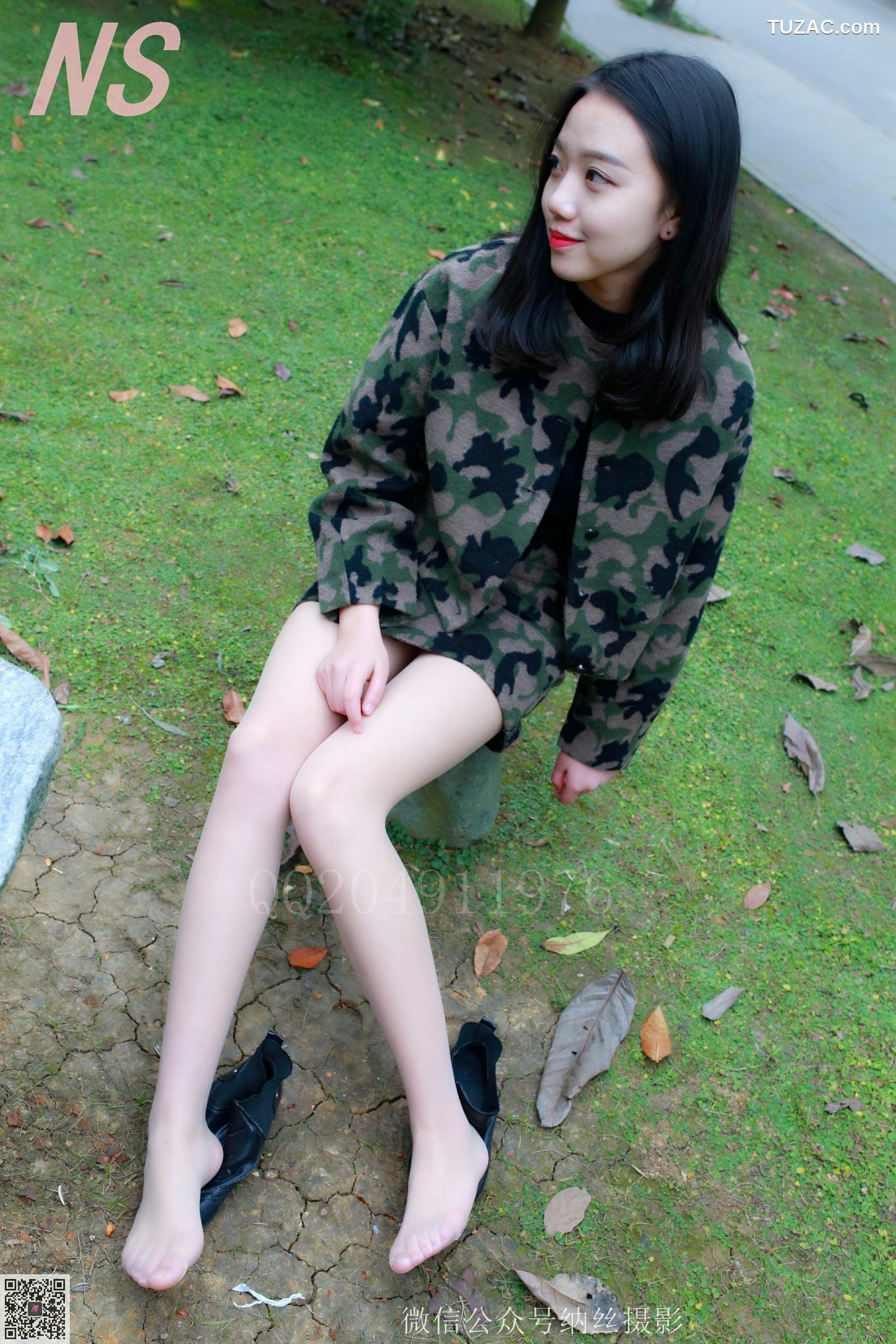 纳丝摄影_微微《迷彩少女户外肉丝》 NO.095 写真集[89P]