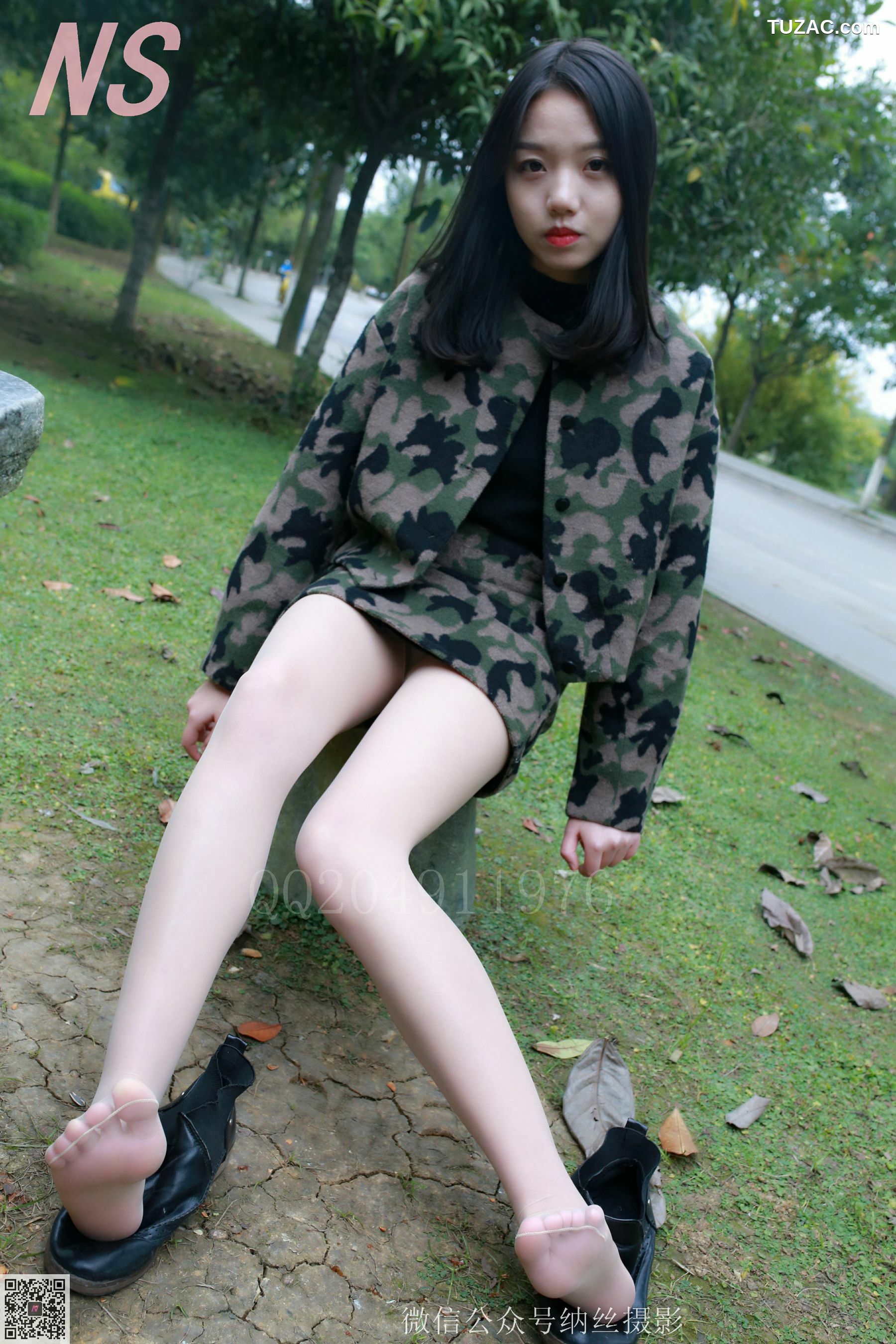 纳丝摄影_微微《迷彩少女户外肉丝》 NO.095 写真集[89P]